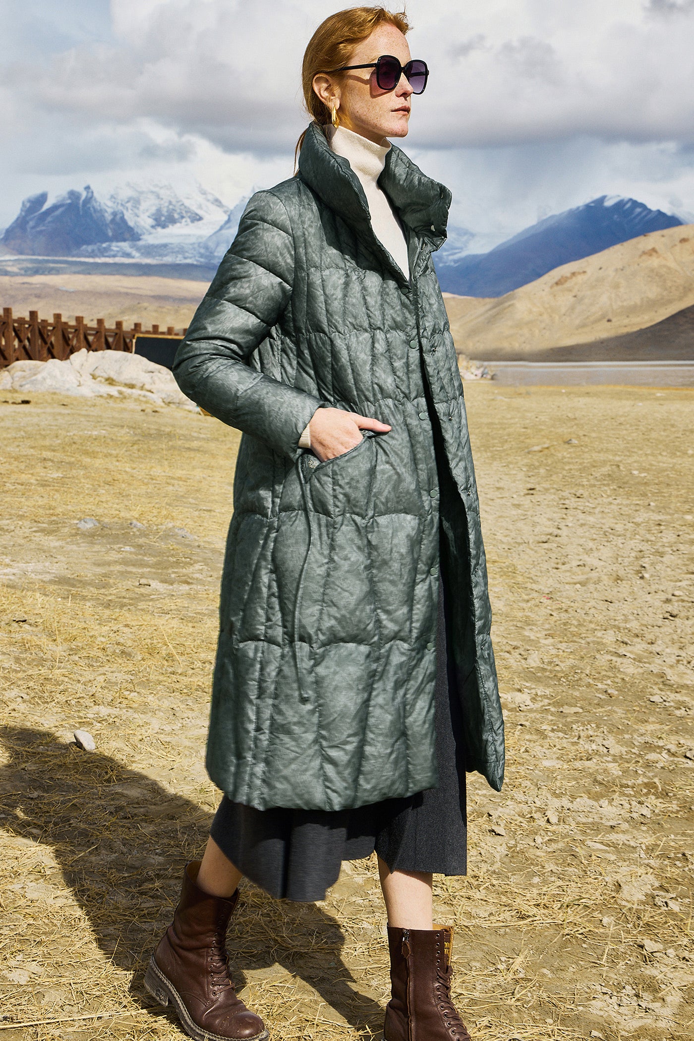 KAMILAN White Goose Down Jacket Female 2025 Winter New Long Embroidered Goose Down Jacket