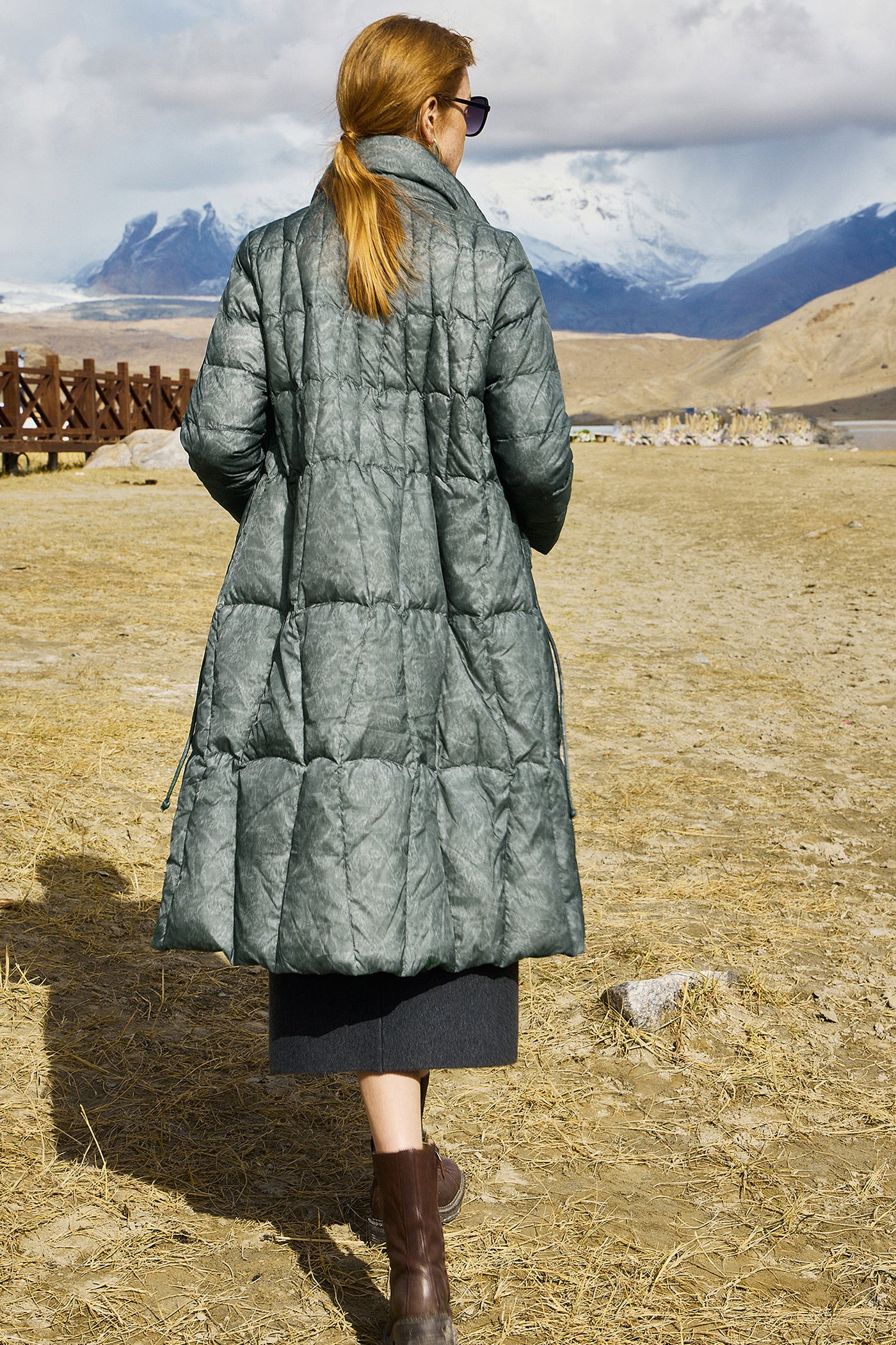 KAMILAN White Goose Down Jacket Female 2025 Winter New Long Embroidered Goose Down Jacket