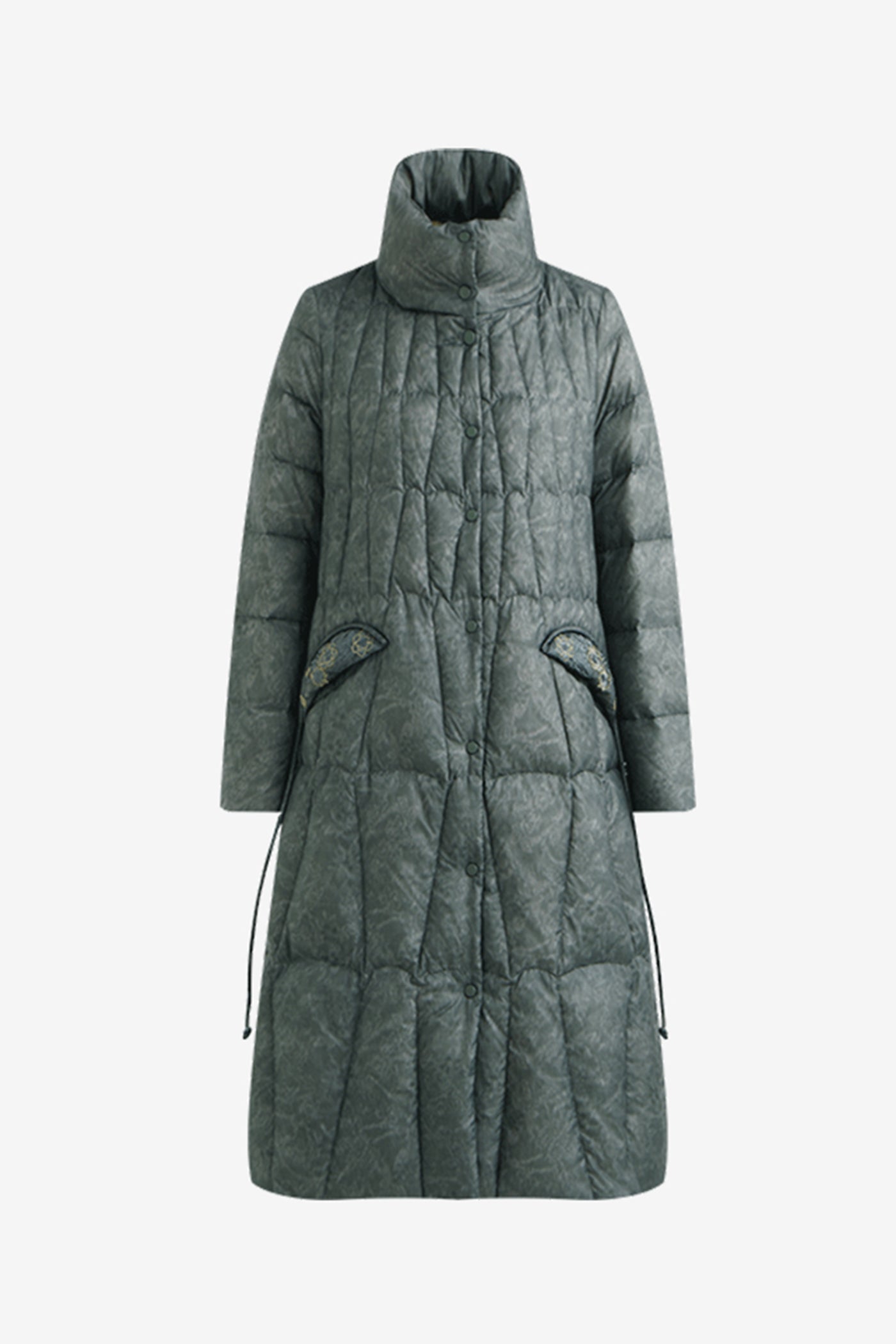 KAMILAN White Goose Down Jacket Female 2025 Winter New Long Embroidered Goose Down Jacket