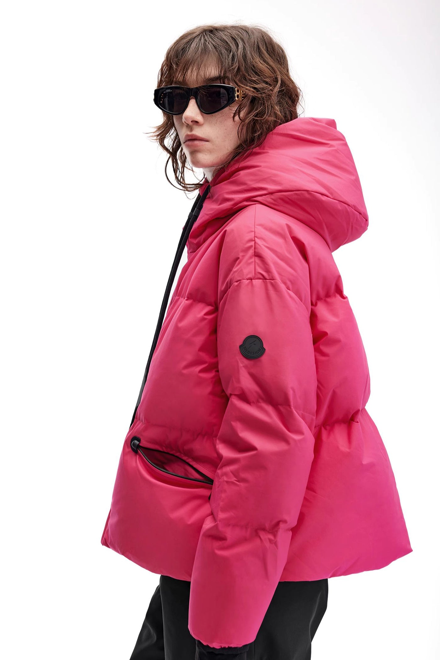 KAMILAN sports and leisure down jacket women's winter new short white duck down jacket hooded.