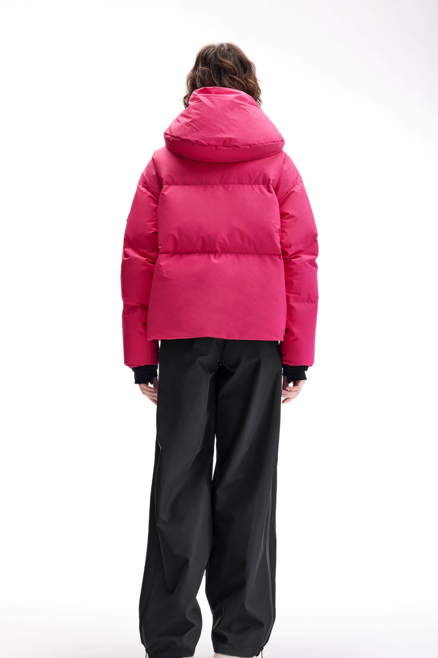 KAMILAN sports and leisure down jacket women's winter new short white duck down jacket hooded.