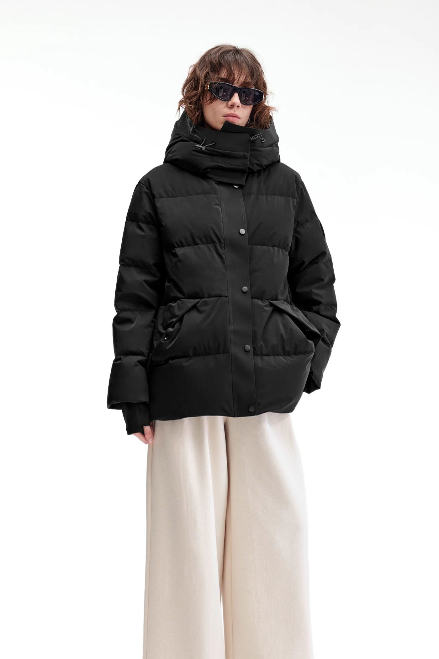 KAMILAN fashion hooded down jacket women's winter new warm white eiderdown down jacket