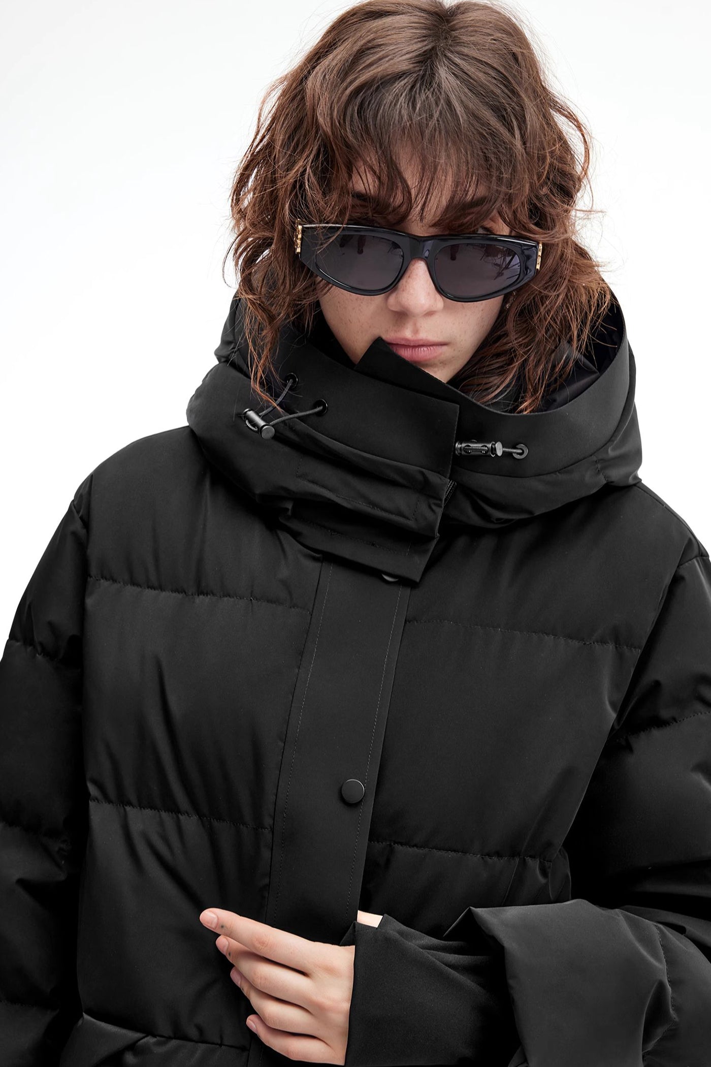 KAMILAN fashion hooded down jacket women's winter new warm white eiderdown down jacket