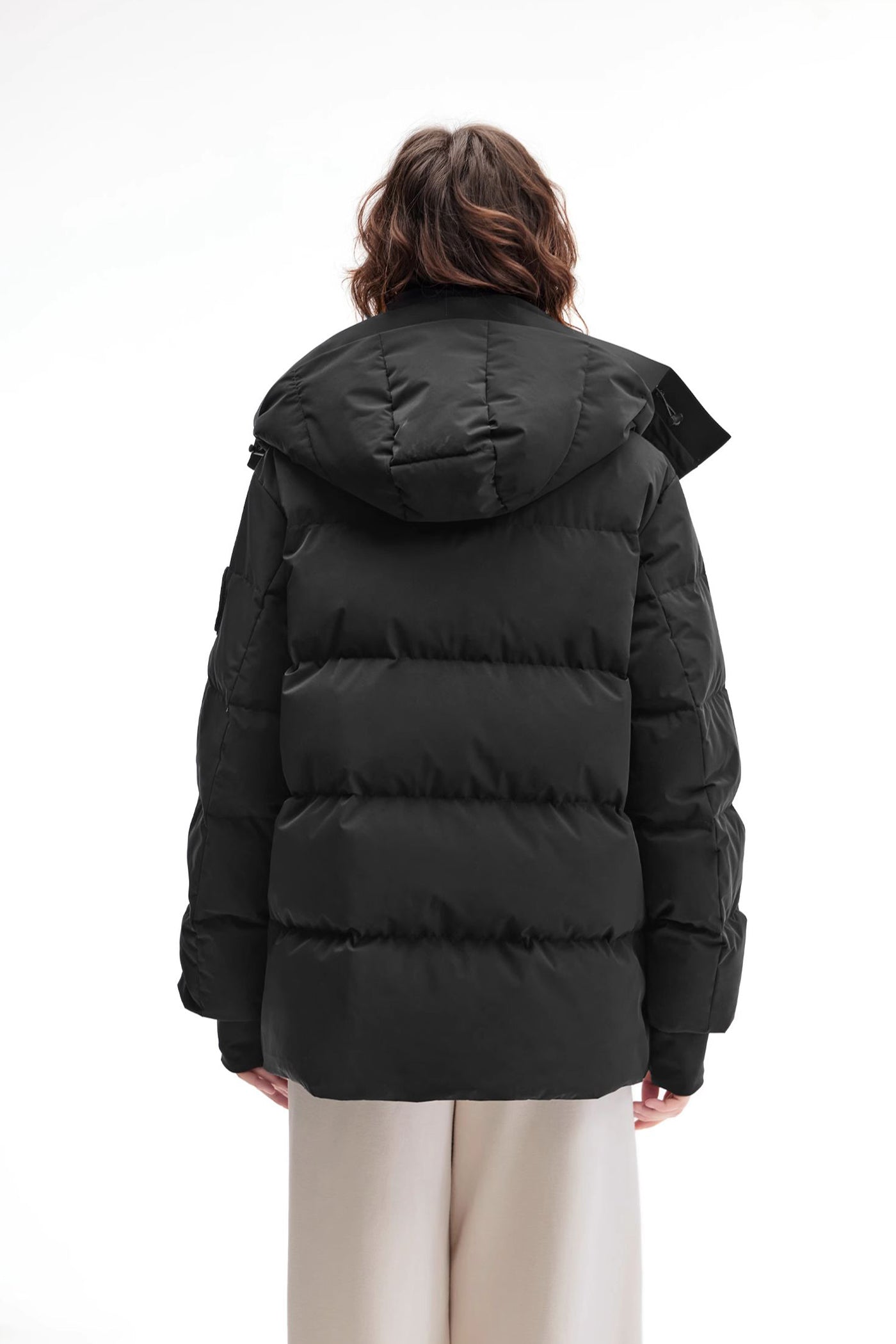 KAMILAN fashion hooded down jacket women's winter new warm white eiderdown down jacket