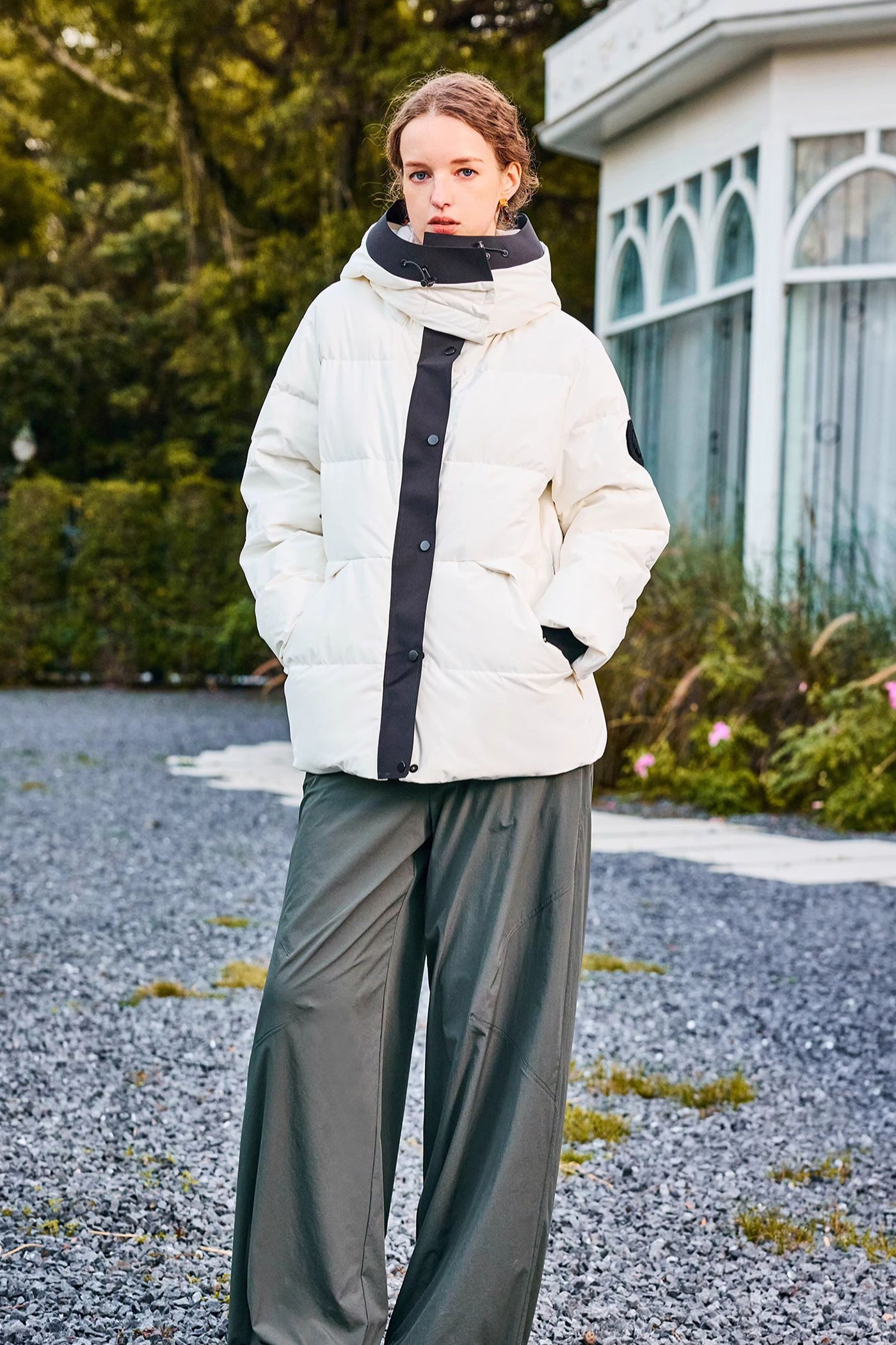 KAMILAN fashion hooded down jacket women's winter new warm white eiderdown down jacket