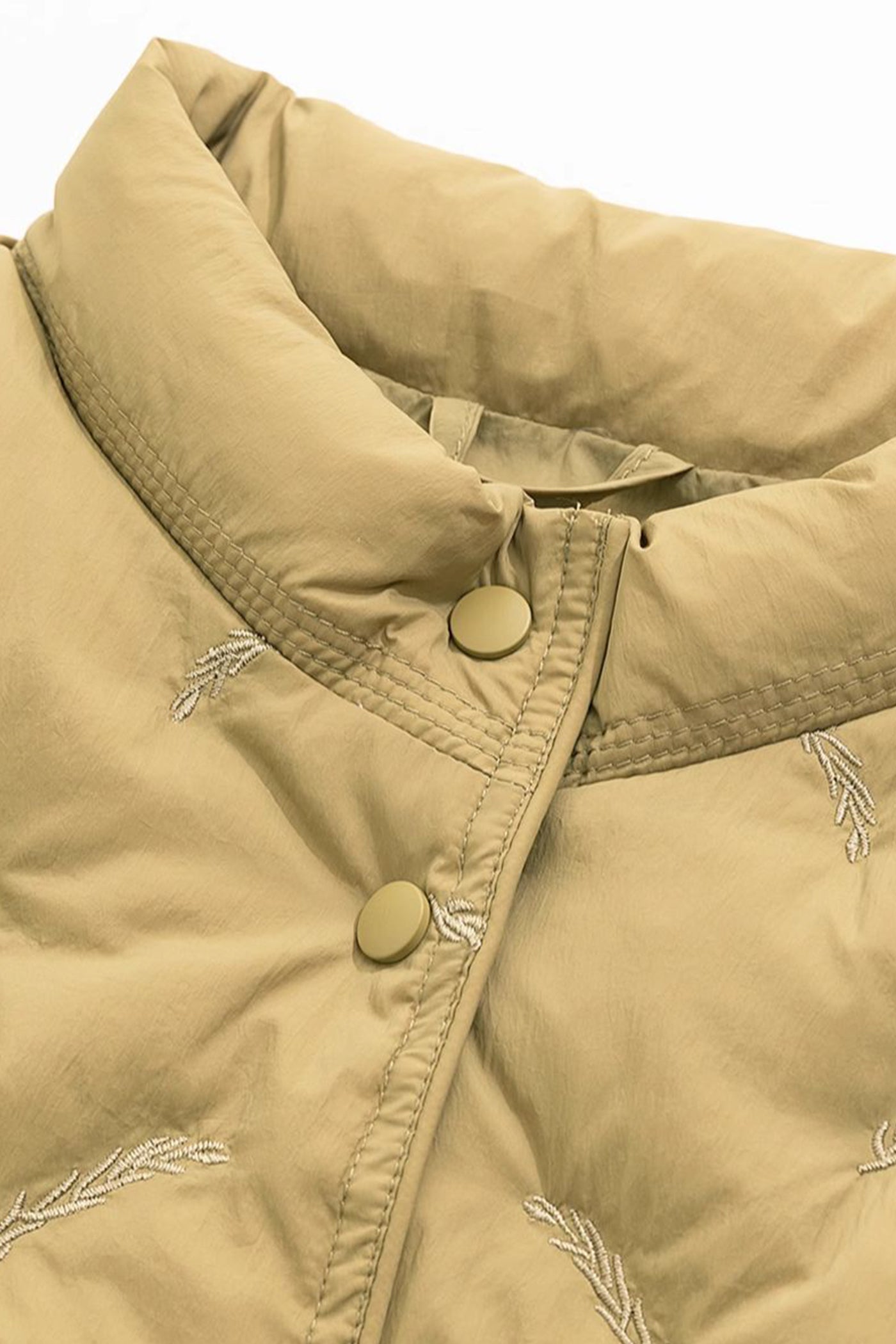 KAMILAN short embroidered down jacket female 2025 winter new warm white duck down jacket