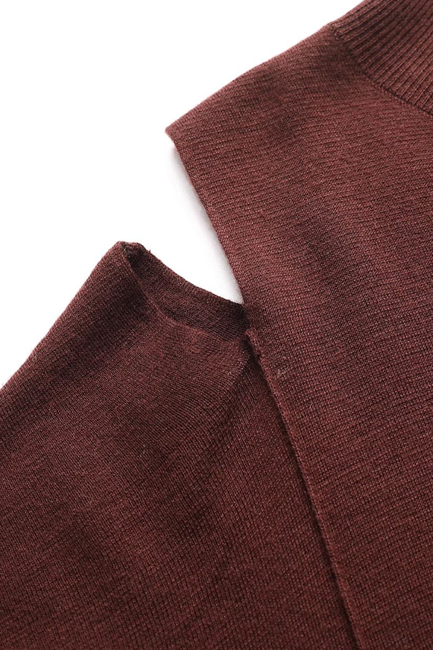 KAMILAN wool knitted dress women's autumn and winter 2025 new long sweater dress