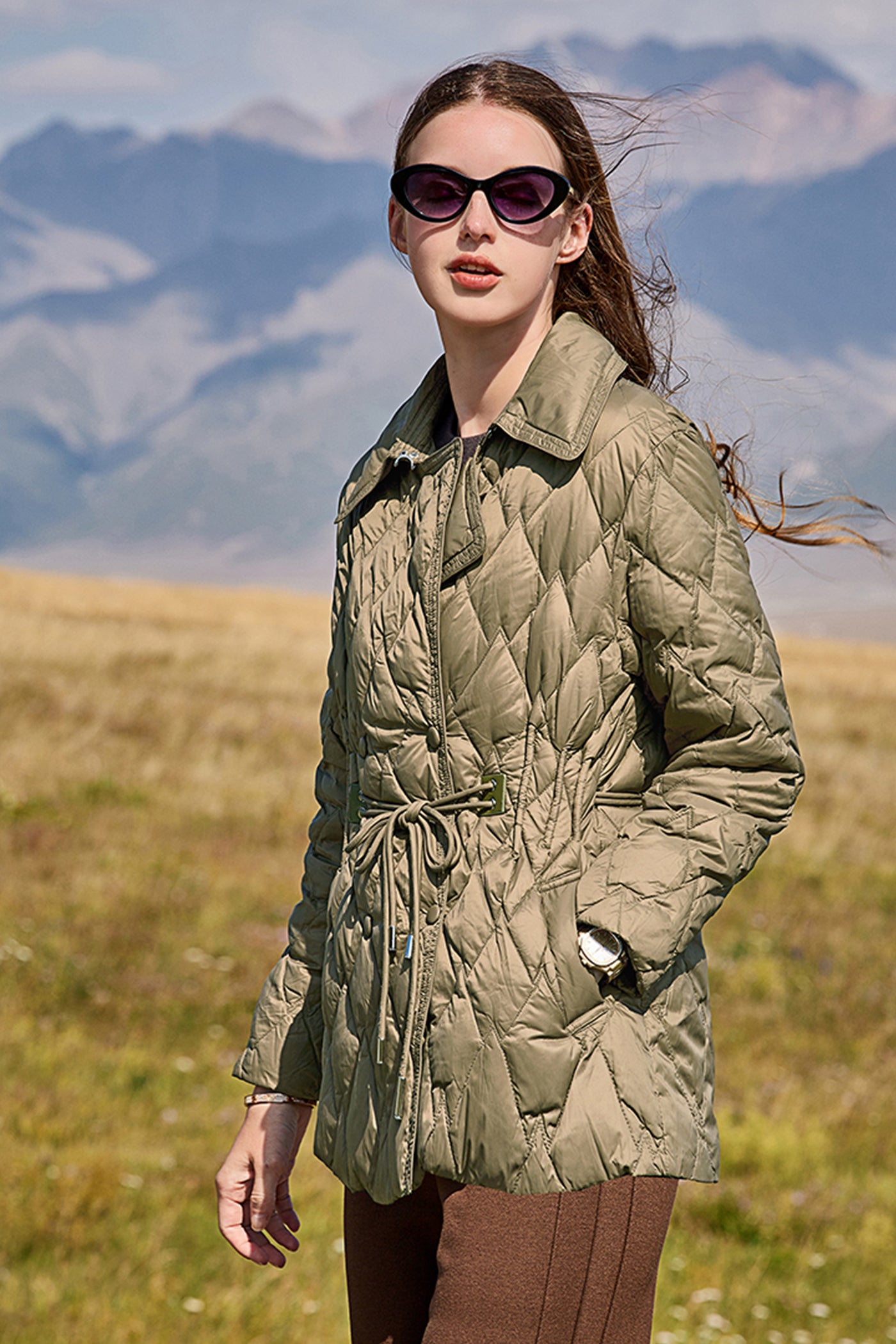 KAMILAN White Goose Down Jacket Women's Winter 2025 New Short Lapel Warm Goose Down Jacket