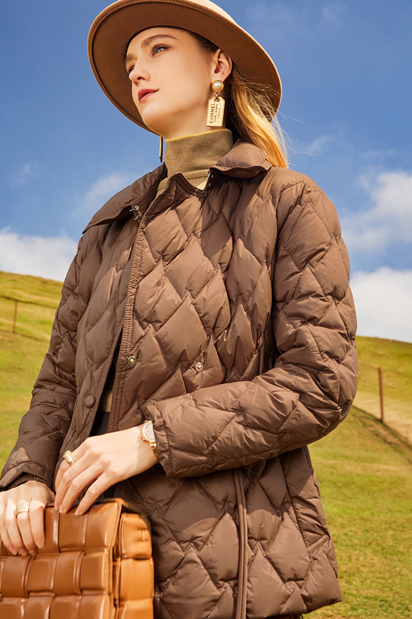 KAMILAN White Goose Down Jacket Women's Winter 2025 New Short Lapel Warm Goose Down Jacket