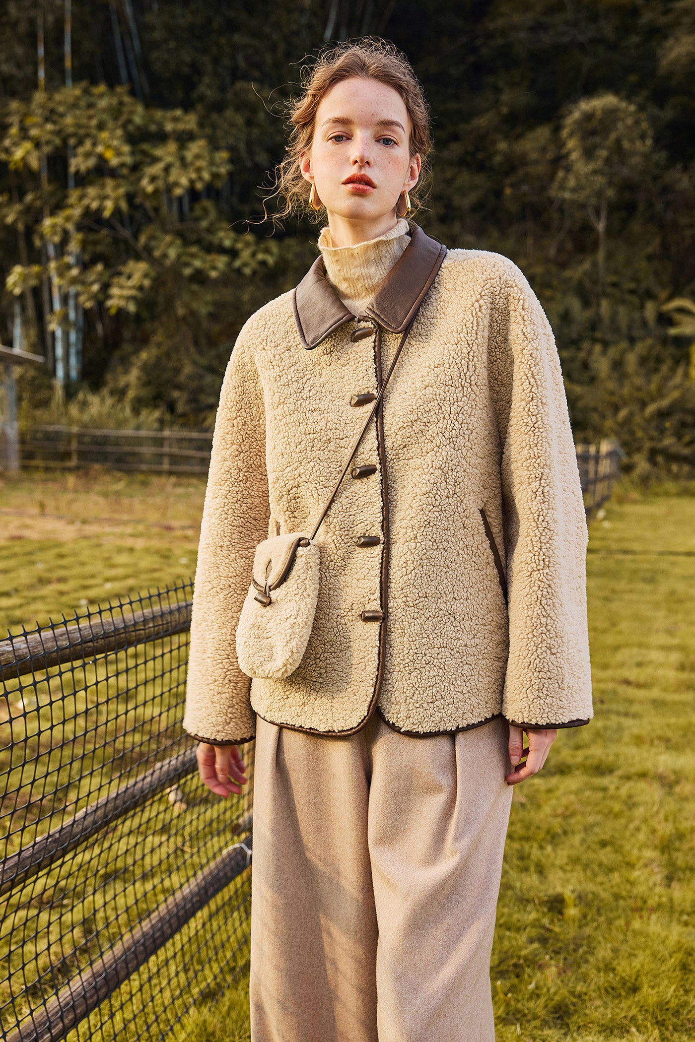 KAMILAN French Chic Shirt-Style Faux Fur Jacket for Women – 2025 Winter New Warm Outerwear