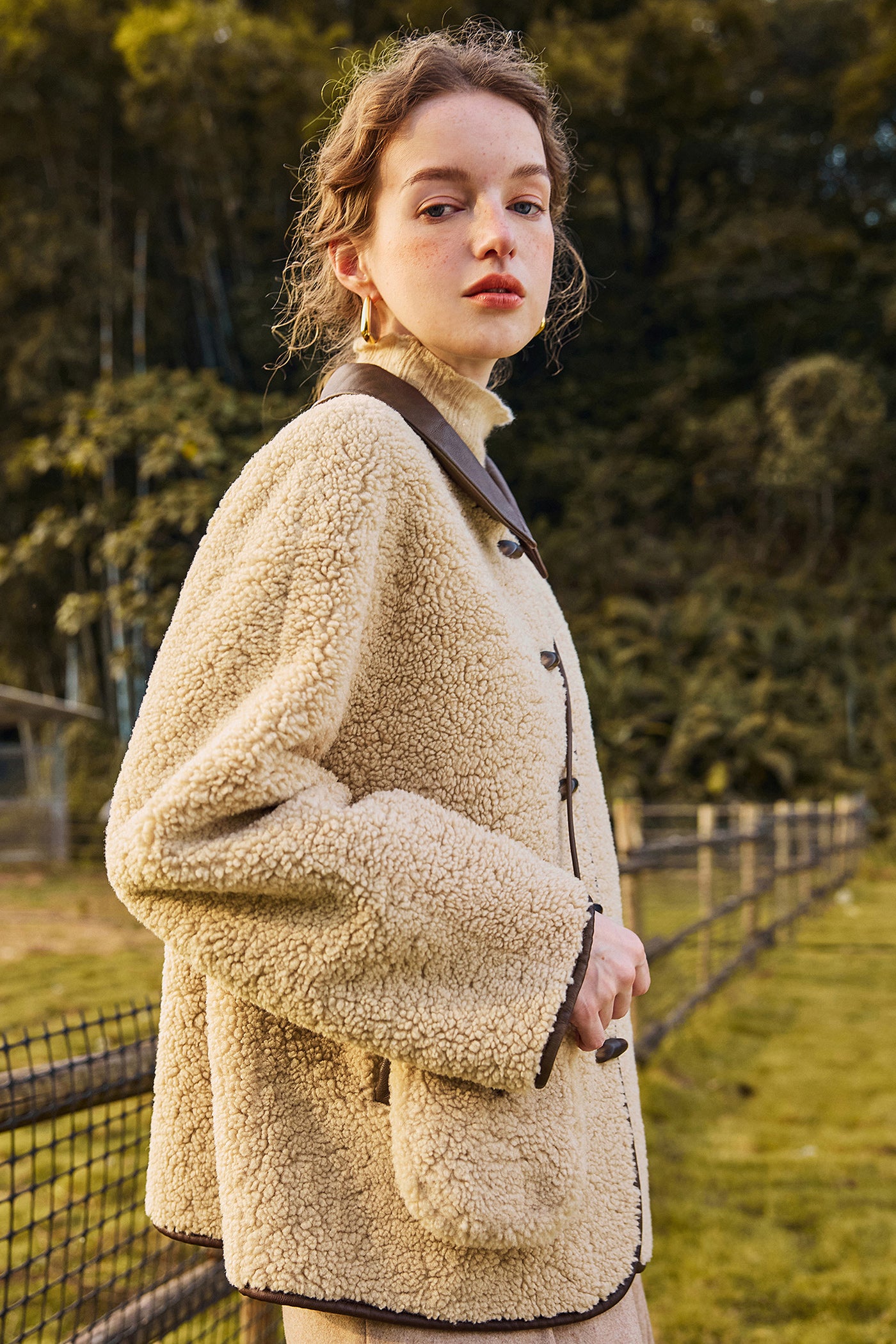 KAMILAN French Chic Shirt-Style Faux Fur Jacket for Women – 2025 Winter New Warm Outerwear
