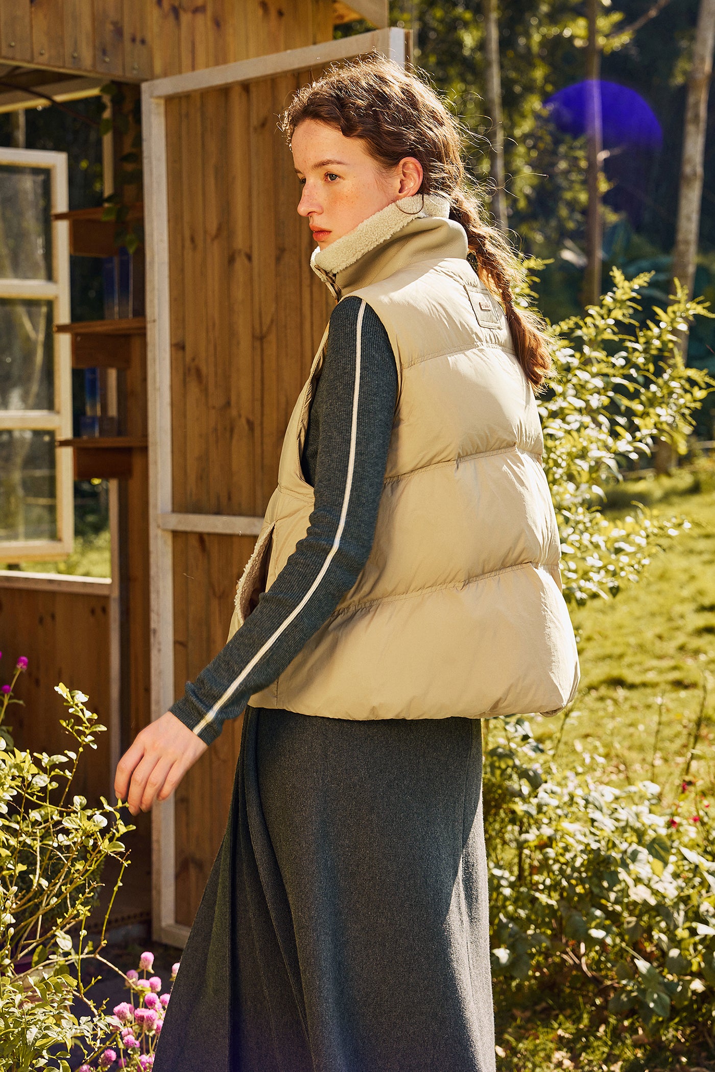 KAMILAN short-style white eiderdown down jacket vest female 2025 winter new down vest coat