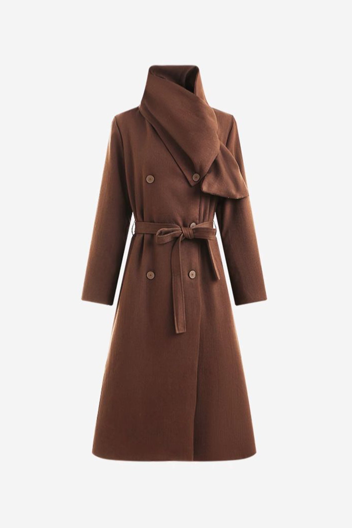 KAMILAN Maillard scarf collar down jacket women's new style 2025 winter long goose down coat