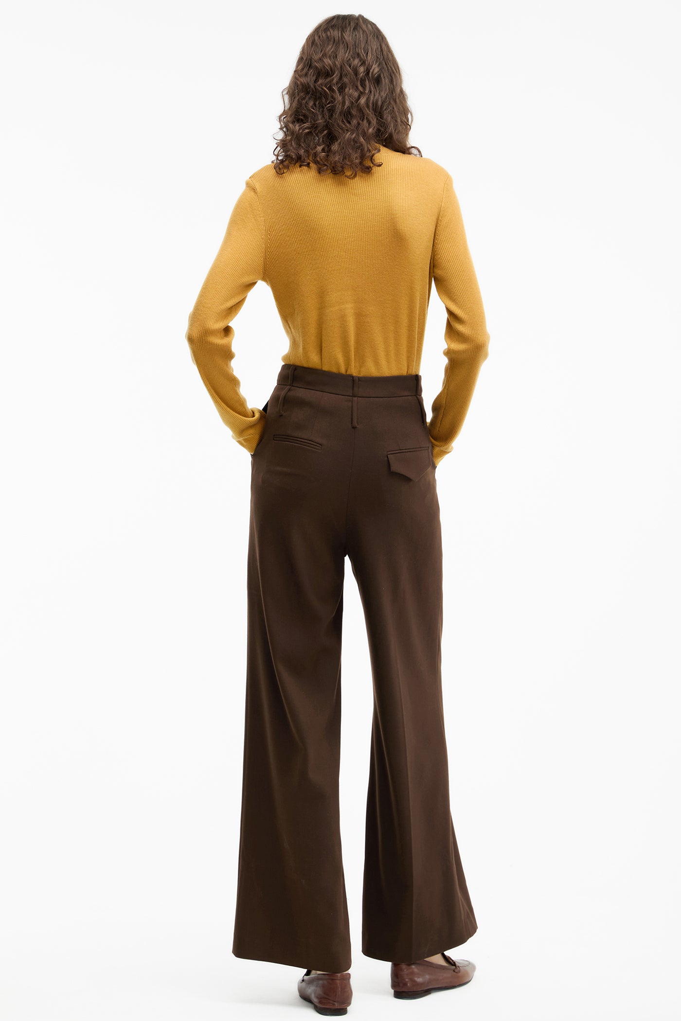 KAMILAN commuter pants women's autumn new style highwaisted wide leg casual pants trousers