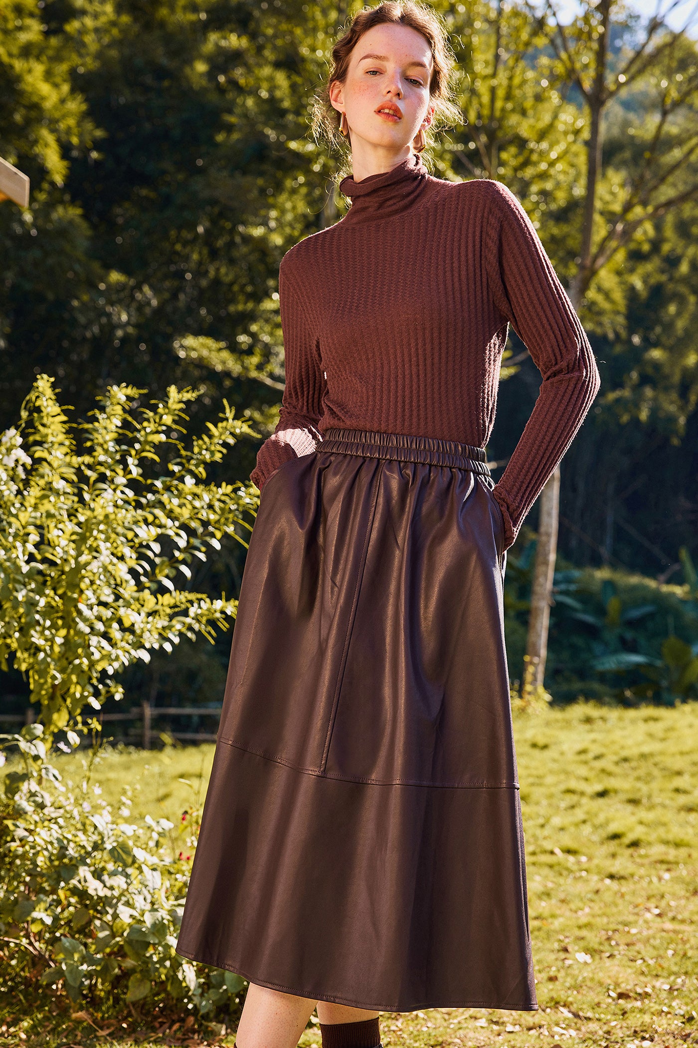 KAMILAN Elegant Versatile Turtleneck Sweater for Women – 2025 Fall New High-Neck Knit Base Layer Top