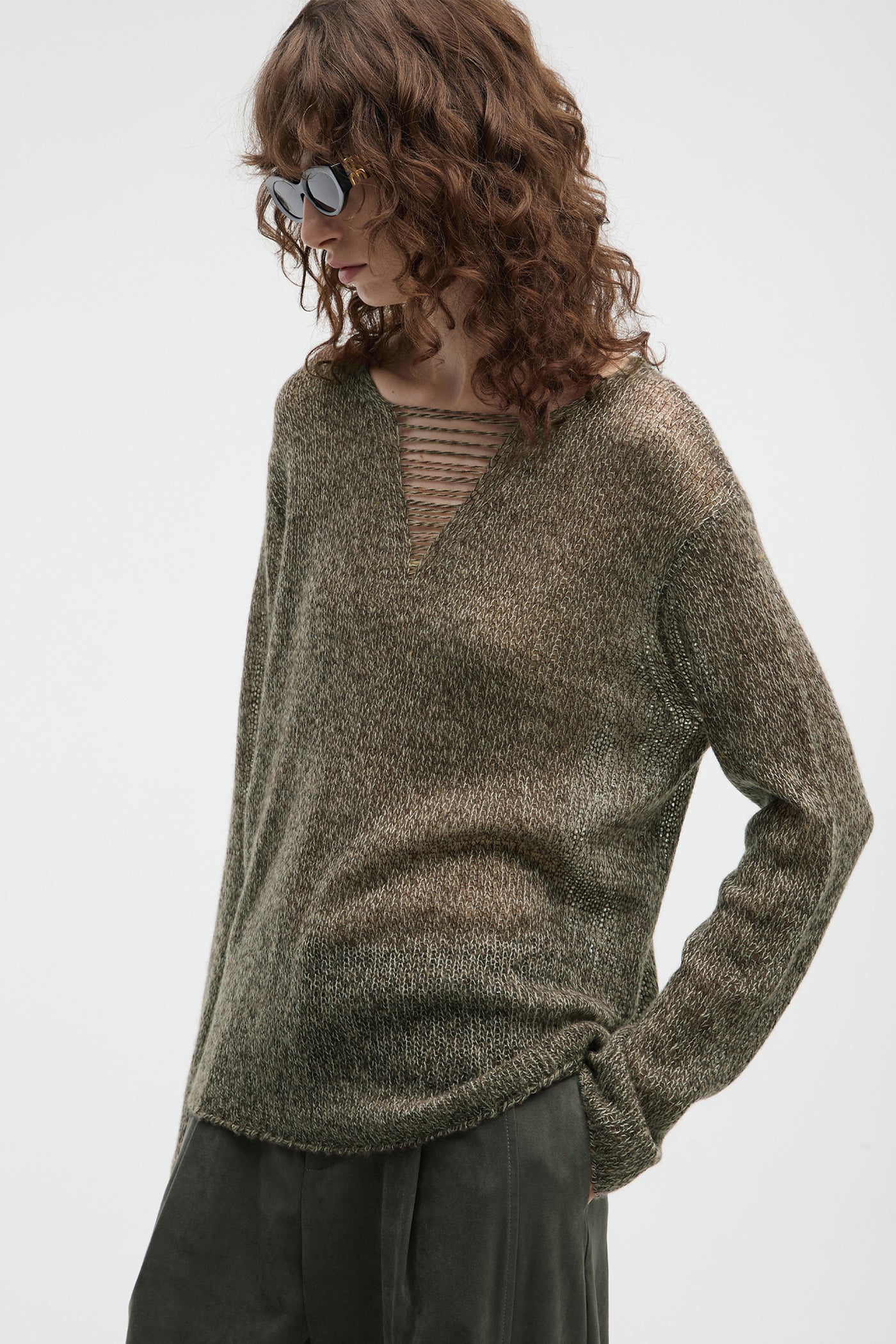 KAMILAN Women's Wool Sweater 2025 Fall – Unique Textured Knit Base Layer Top