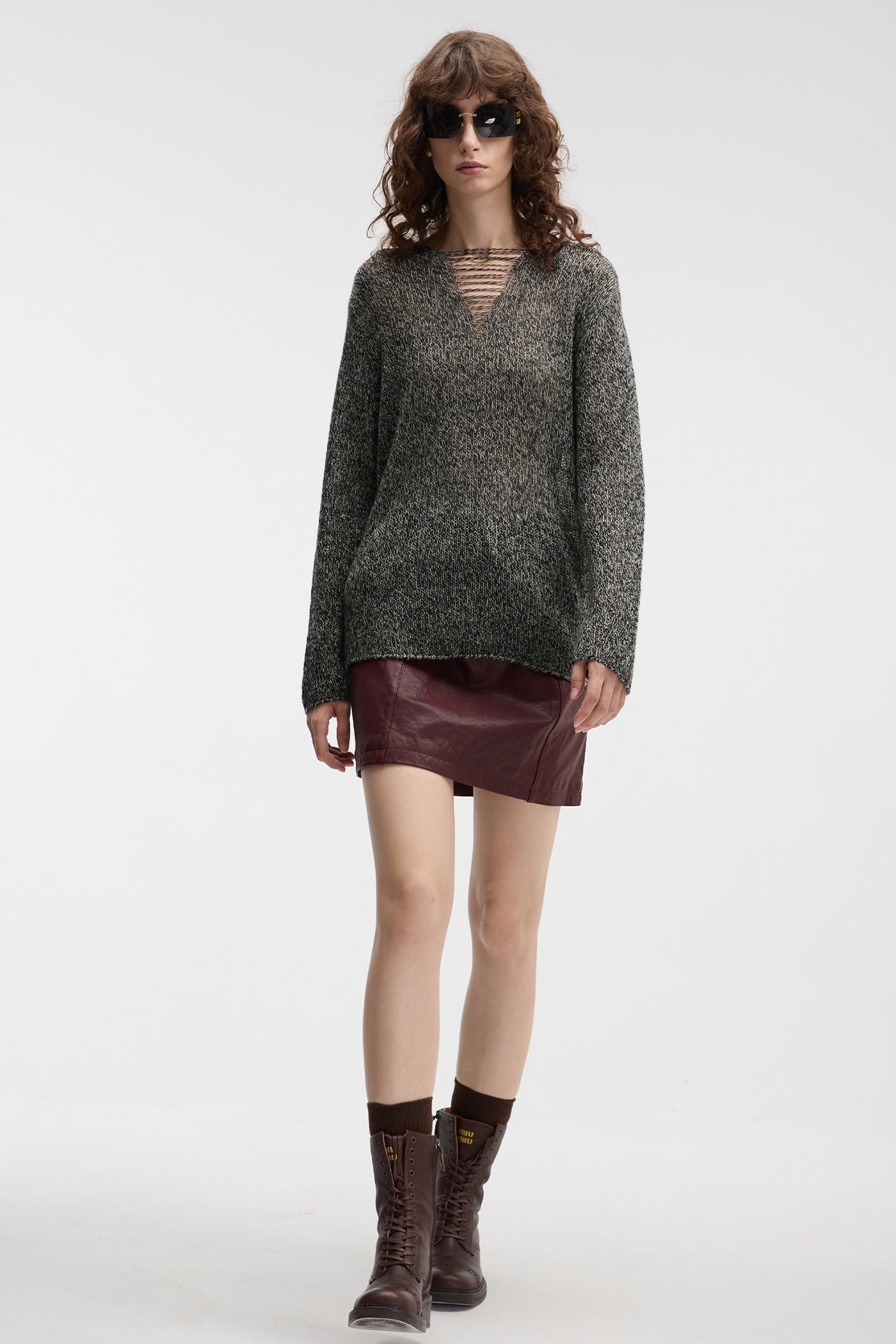 KAMILAN Women's Wool Sweater 2025 Fall – Unique Textured Knit Base Layer Top