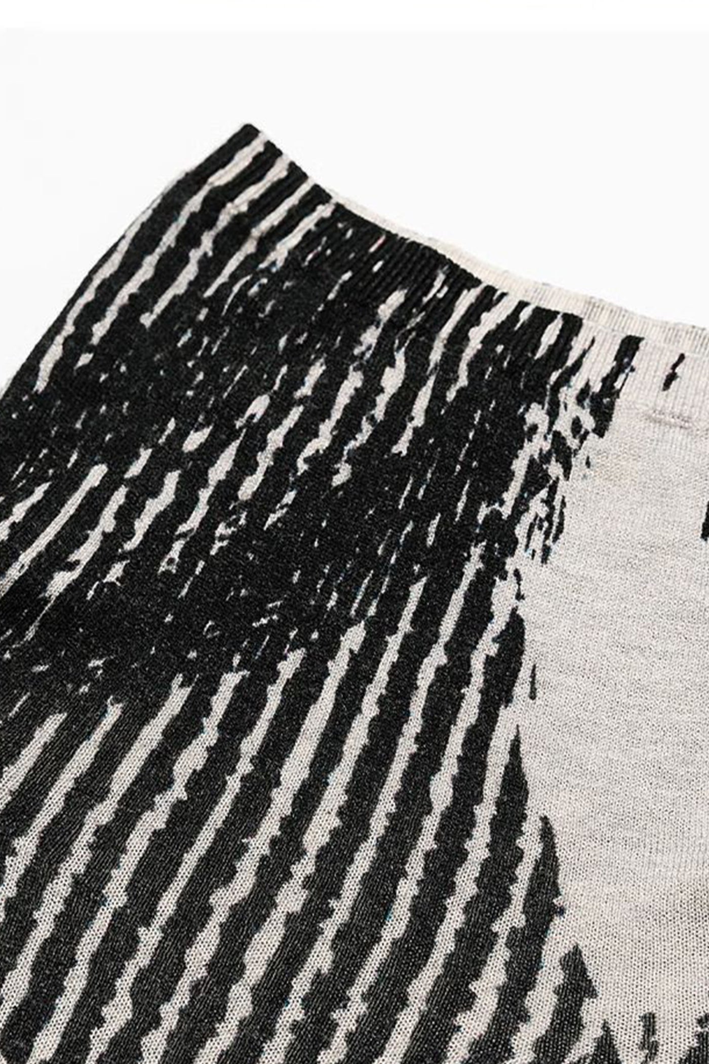 KAMILAN Women's Printed Wool Sweater – 2025 Fall High-Neck Knit Base Layer Top