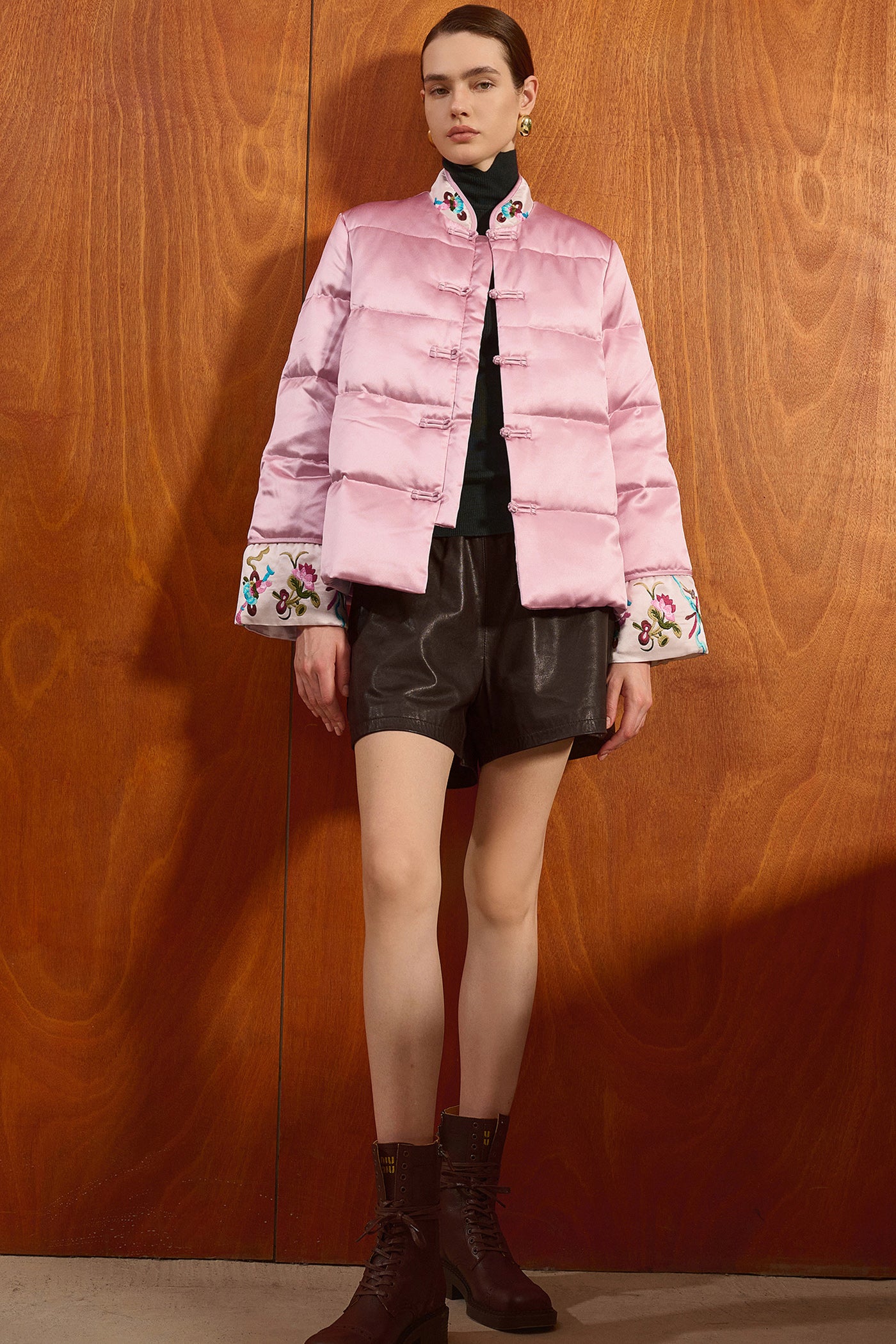 KAMILAN Women's Short Vintage New Chinese Style Embroidered White Duck Down Jacket 2025 Winter Puffer Coat