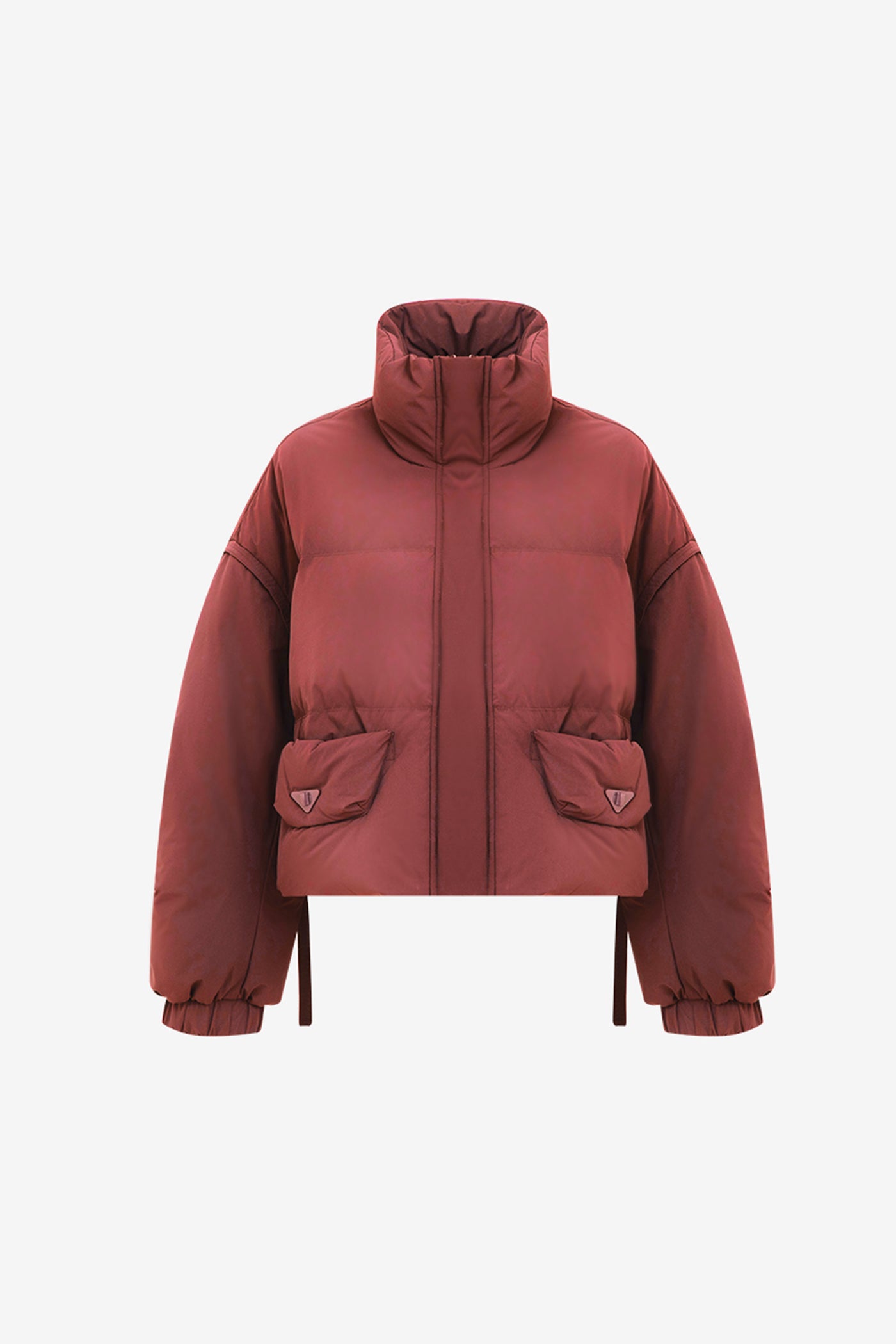 KAMILAN Women's Short Down Puffer Jacket 2025 Winter Casual High-Neck White Duck Down Coat for Petite Figures