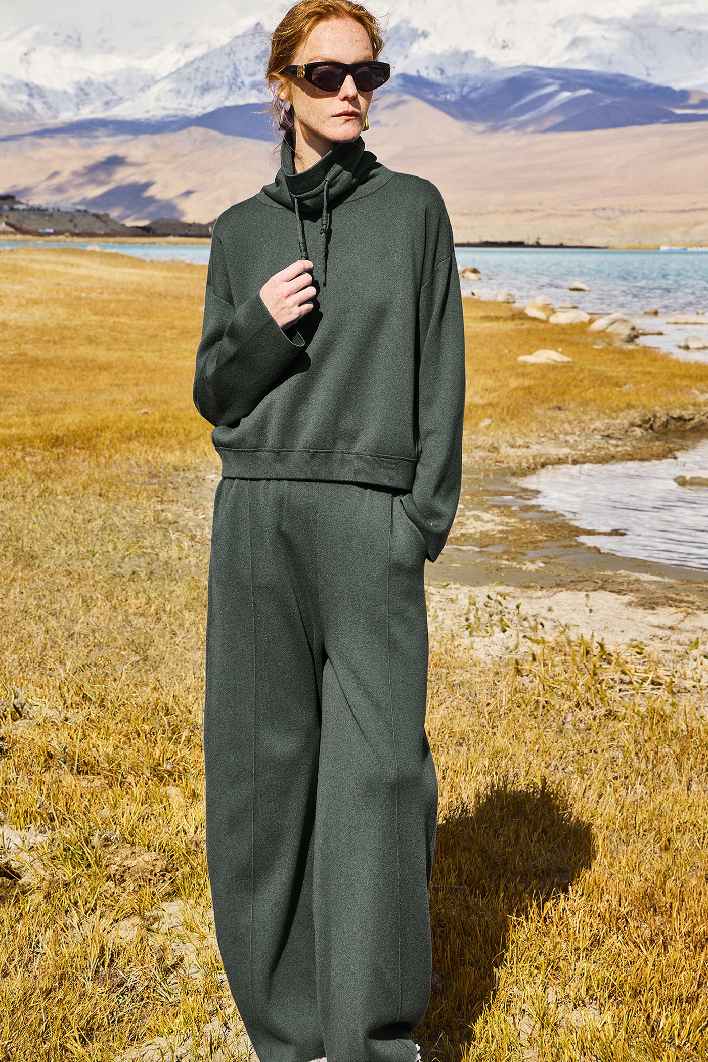 KAMILAN French Minimalist Sweatshirt Set – 2025 Autumn New Casual Top & Pants Outfit for Women