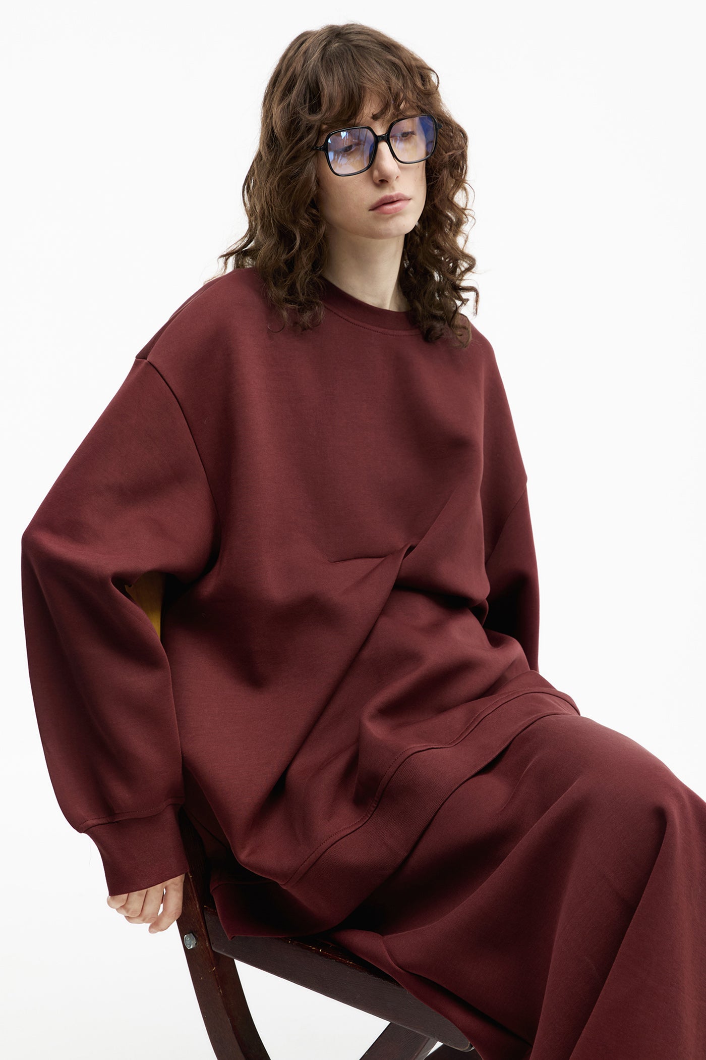 KAMILAN chic design long sleeved sweatshirt for women
