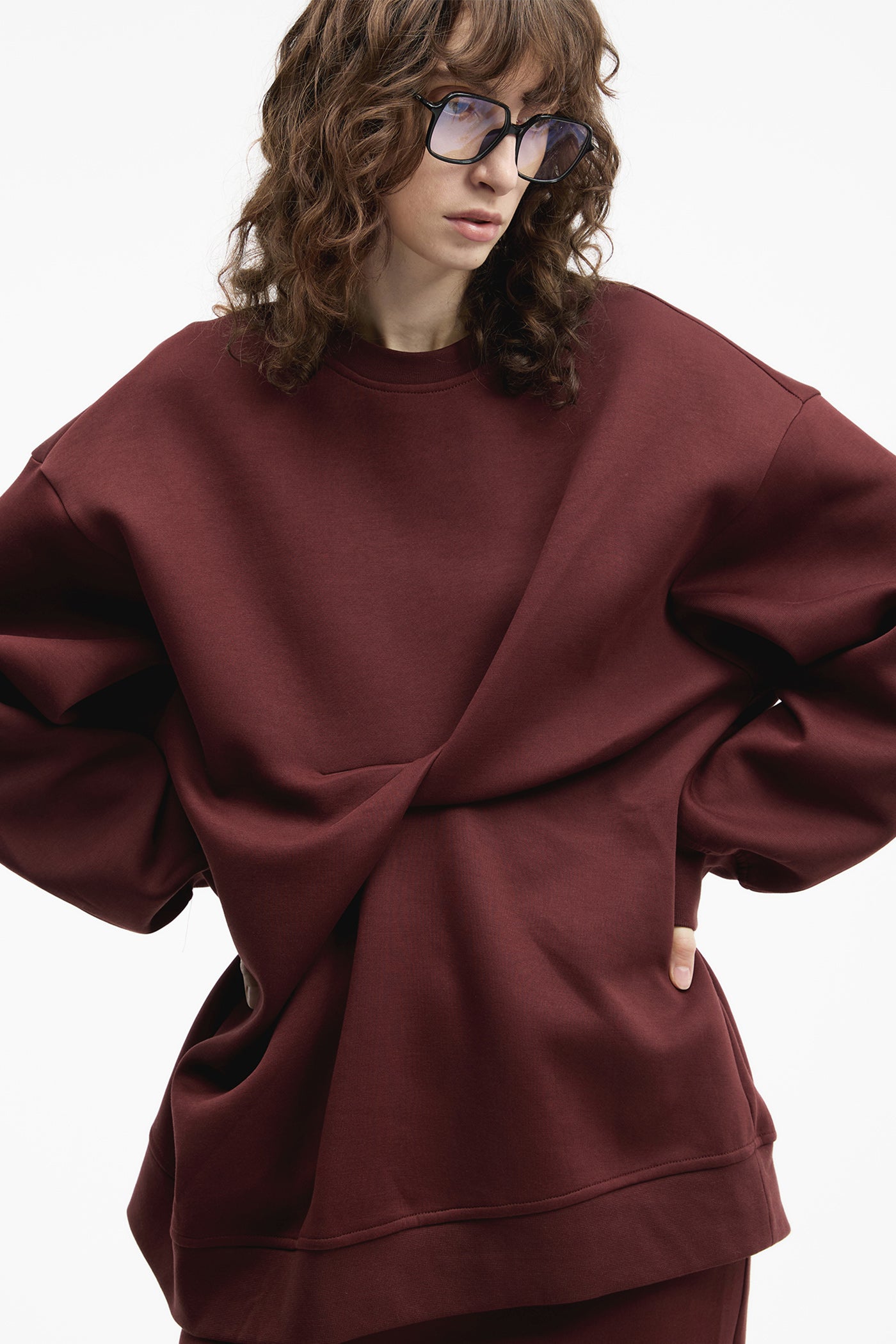 KAMILAN chic design long sleeved sweatshirt for women