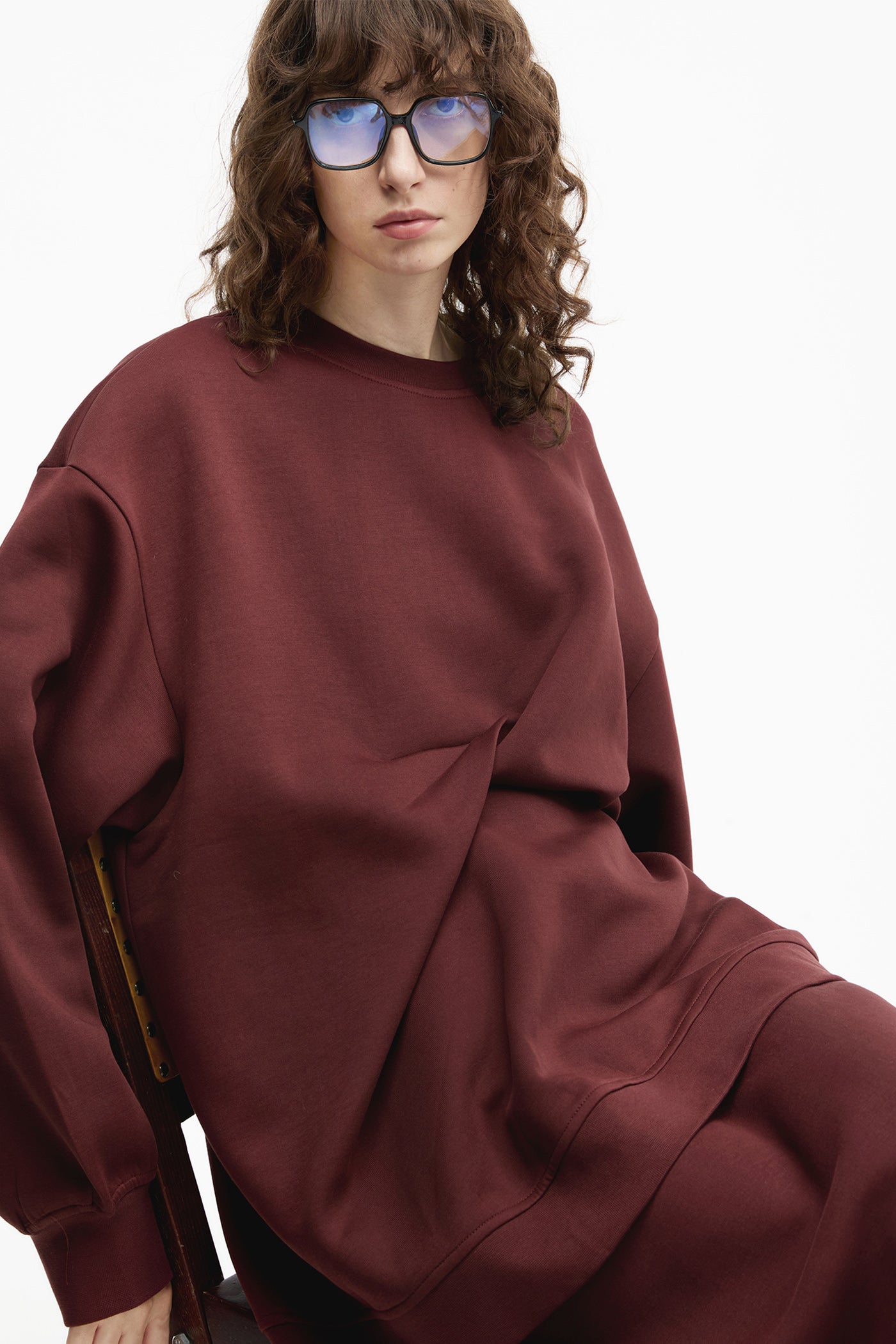 KAMILAN chic design long sleeved sweatshirt for women