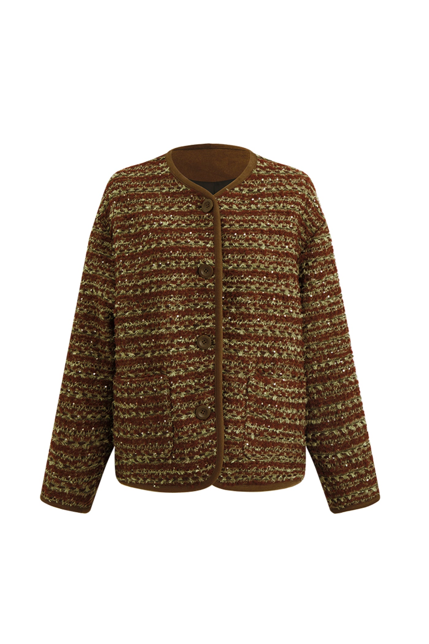 KAMILAN Women’s Short Tweed Jacket – 2025 Autumn New French Chic Cropped Outerwear
