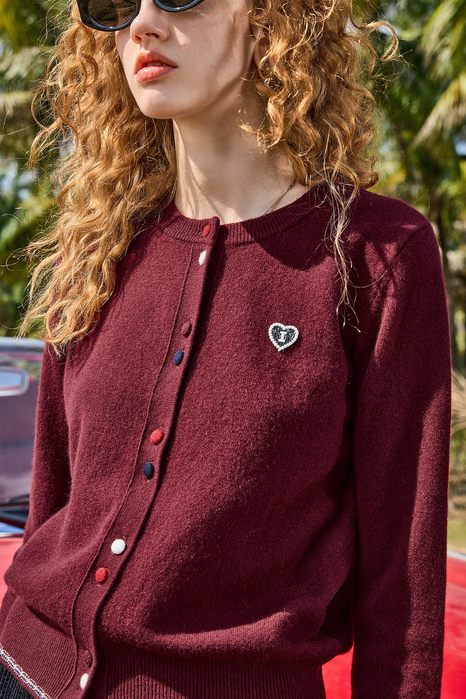 KAMILAN Trendy Short Embroidered Wool Sweater for Women, 2025 Autumn New Knit Cardigan Jacket Top