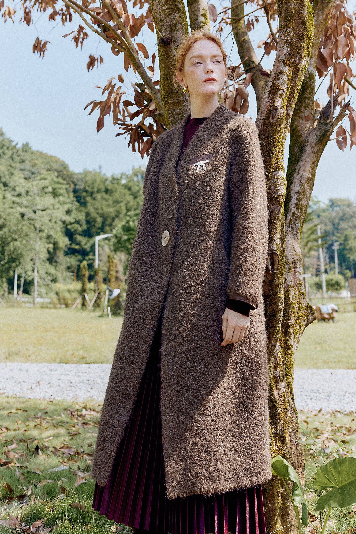 KAMILAN Women's Oversized Fur Coat – 2025 Winter Fashion Mid-Length Warm Overcoat, Below the Knee