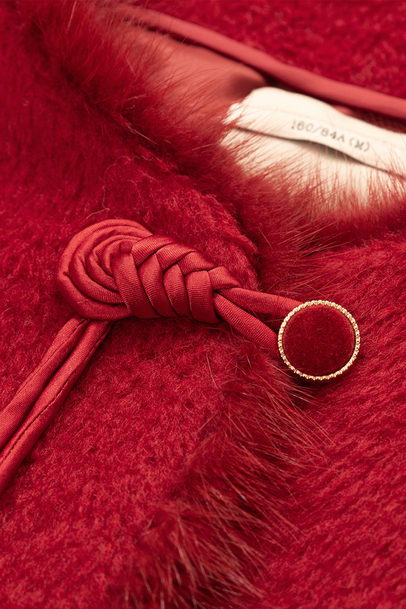 KAMILAN Women's New Chinese-Style Coat – 2025 Autumn/Winter Fur-Trimmed Round-Neck Jacket