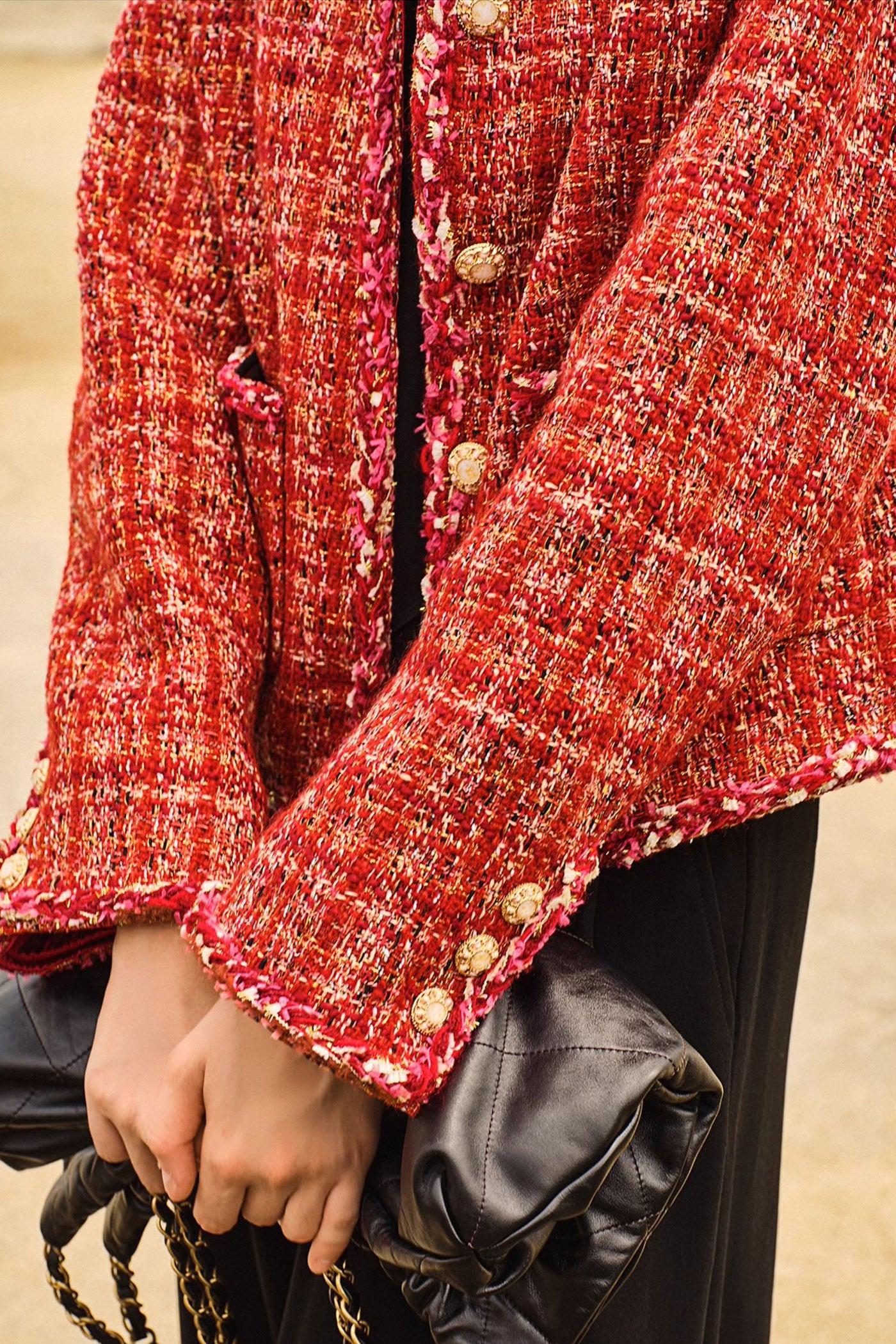 KAMILAN Women's Tweed Short Jacket – 2025 Autumn New Chic French Style Cropped Coat