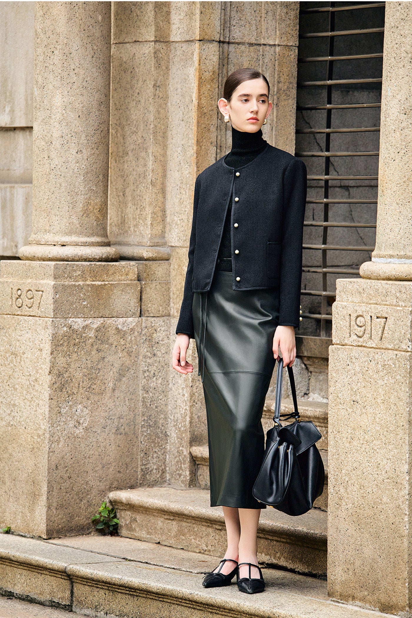 KAMILAN French Chic Short Wool Jacket – 2025 Autumn New Elegant Tweed-Inspired Cropped Coat