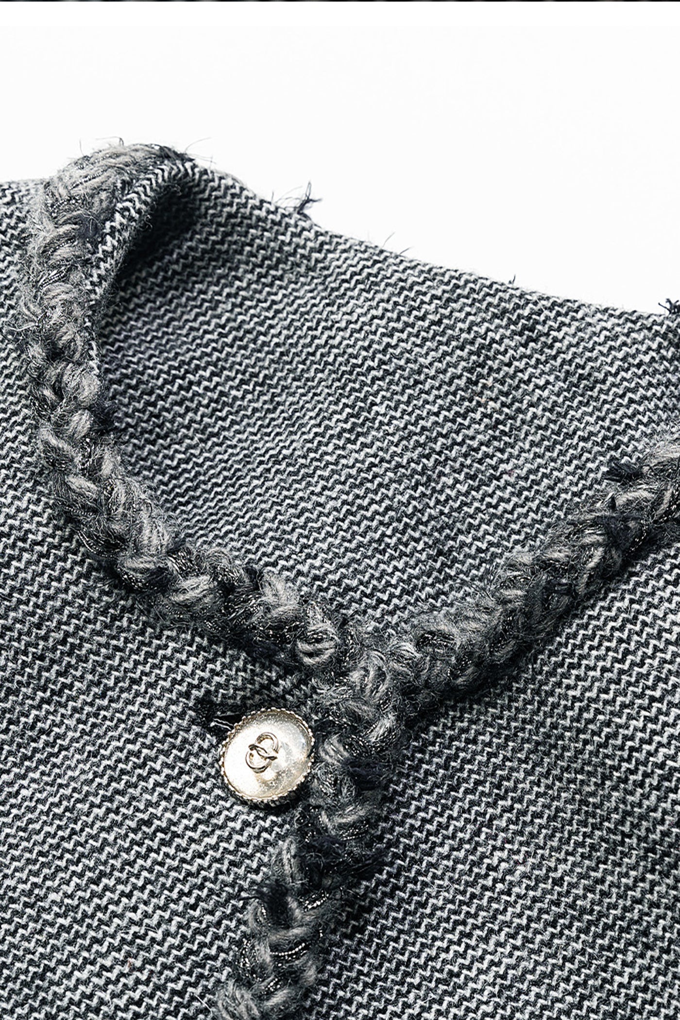 KAMILAN Women's Wool Tweed Short Jacket – 2025 Autumn New French Chic Cropped Coat