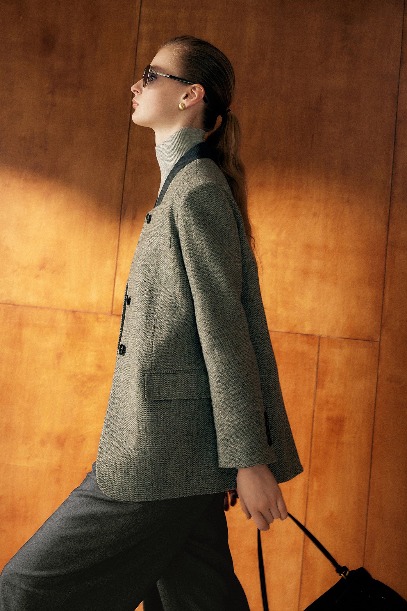 KAMILAN French Chic Wool Blazer for Women – 2025 Winter Elegant Casual Tailored Coat