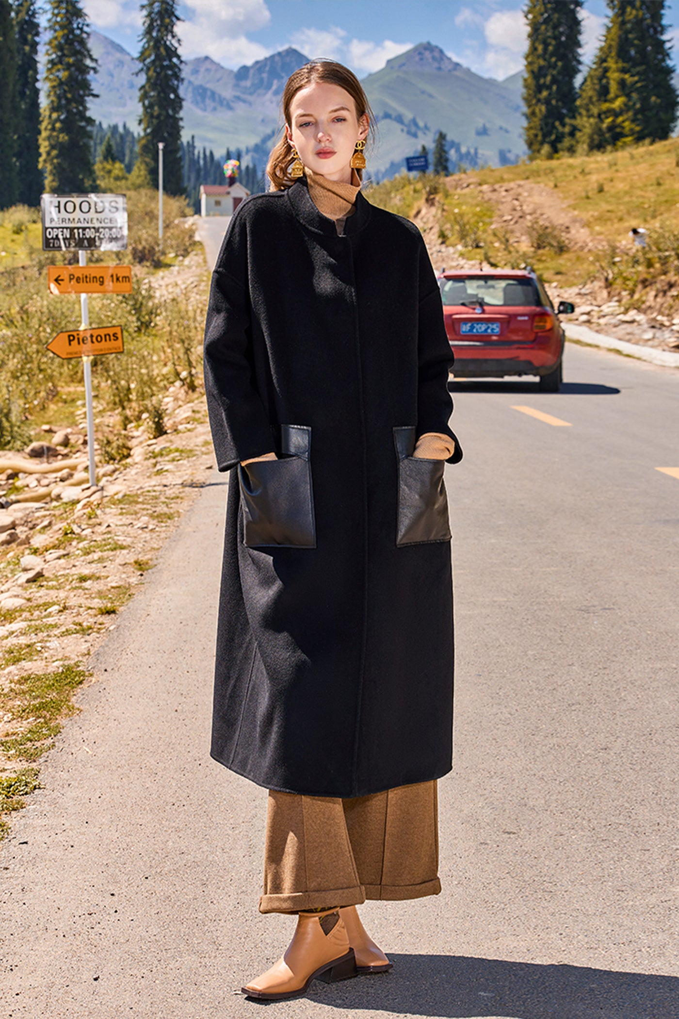 KAMILAN Double-Faced Wool Mid-Length Coat (2025 Autumn-Winter New)