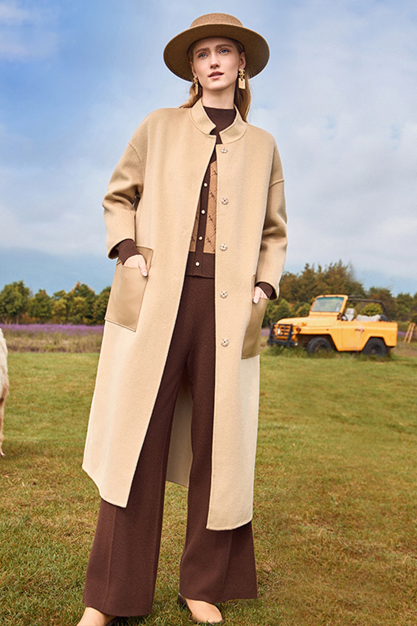 KAMILAN Double-Faced Wool Mid-Length Coat (2025 Autumn-Winter New)