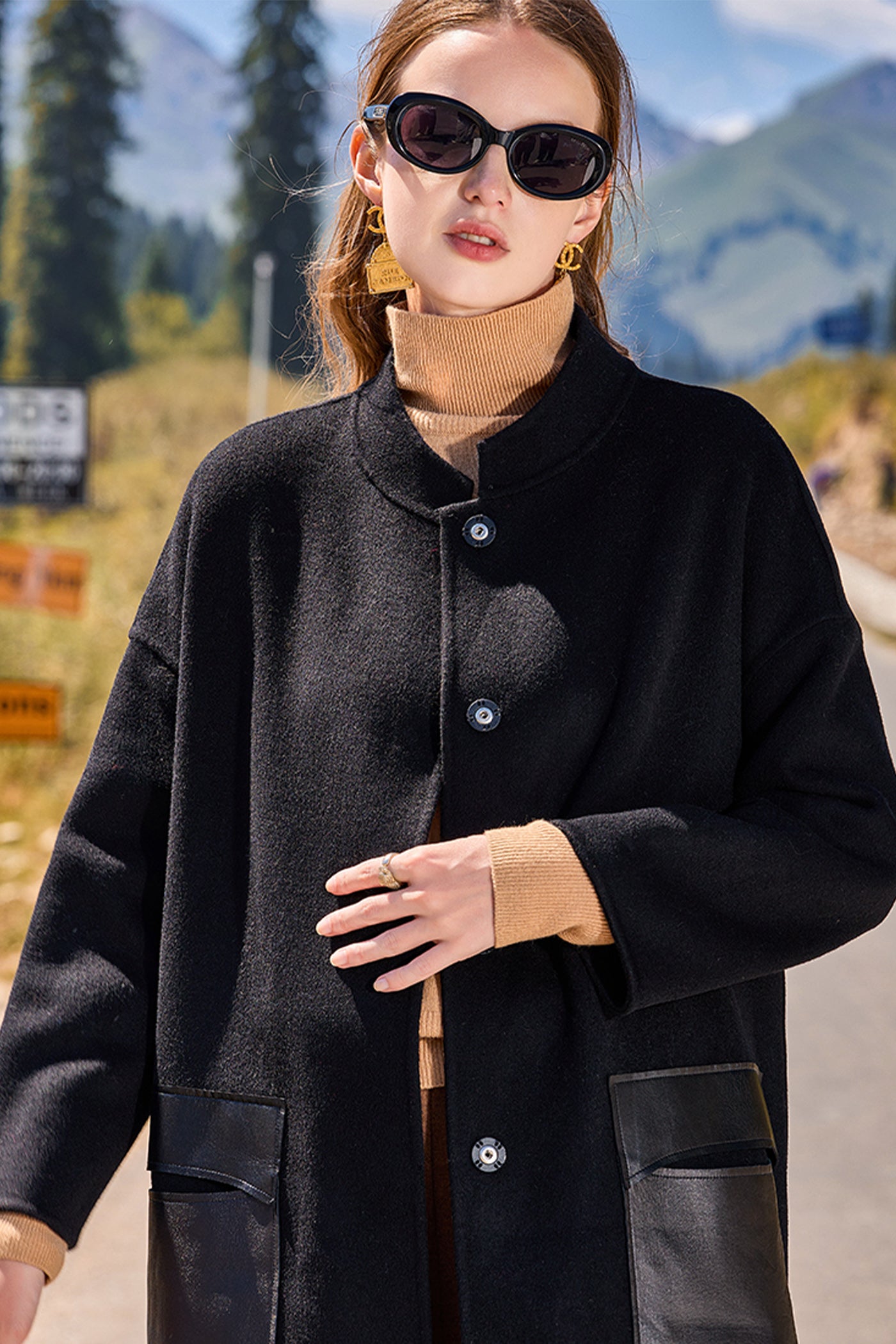 KAMILAN Double-Faced Wool Mid-Length Coat (2025 Autumn-Winter New)