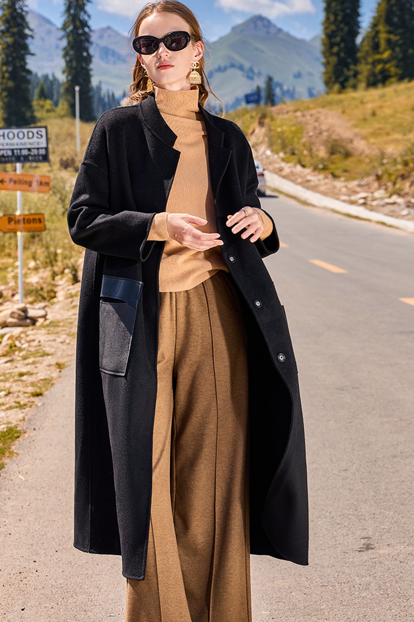 KAMILAN Double-Faced Wool Mid-Length Coat (2025 Autumn-Winter New)