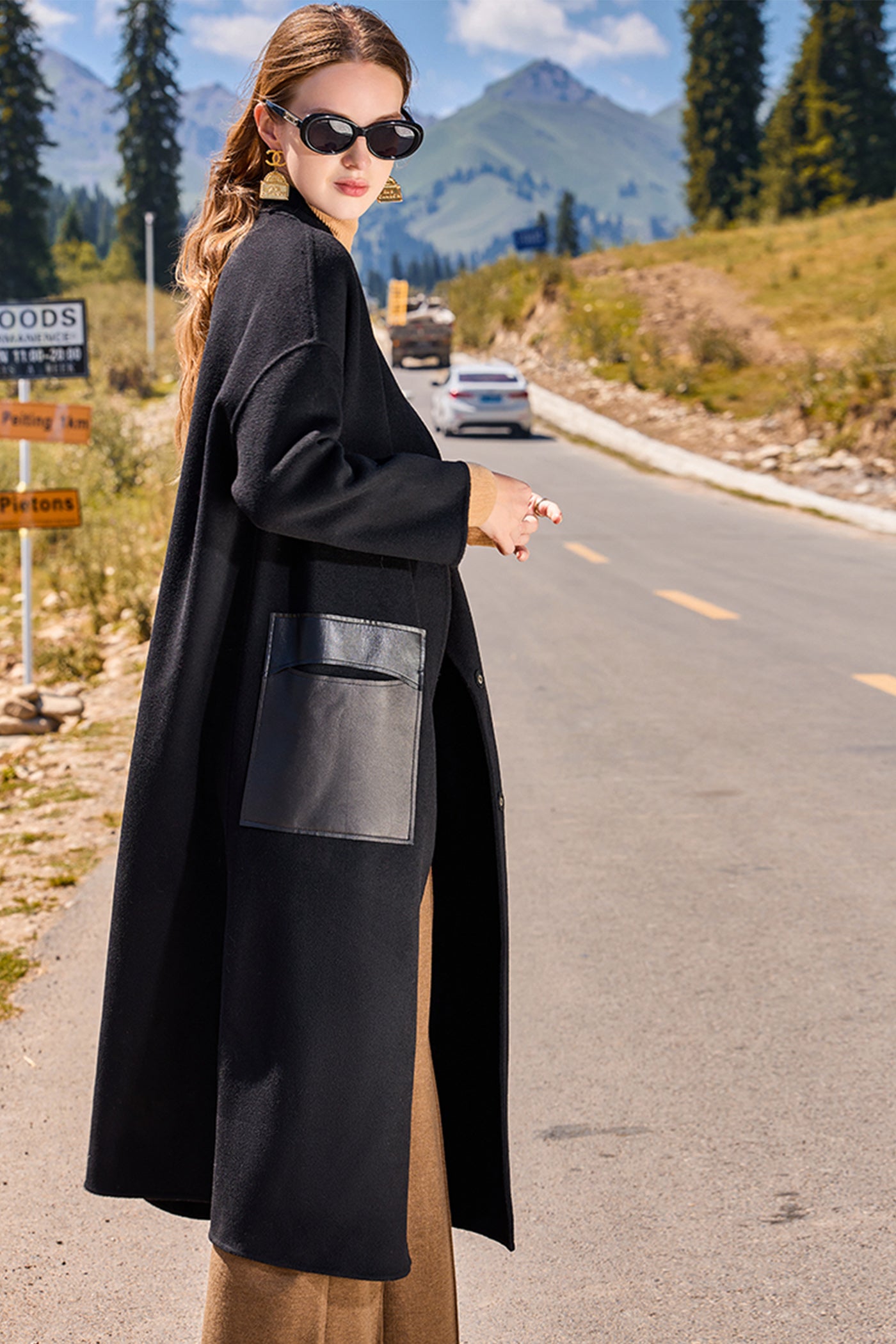 KAMILAN Double-Faced Wool Mid-Length Coat (2025 Autumn-Winter New)