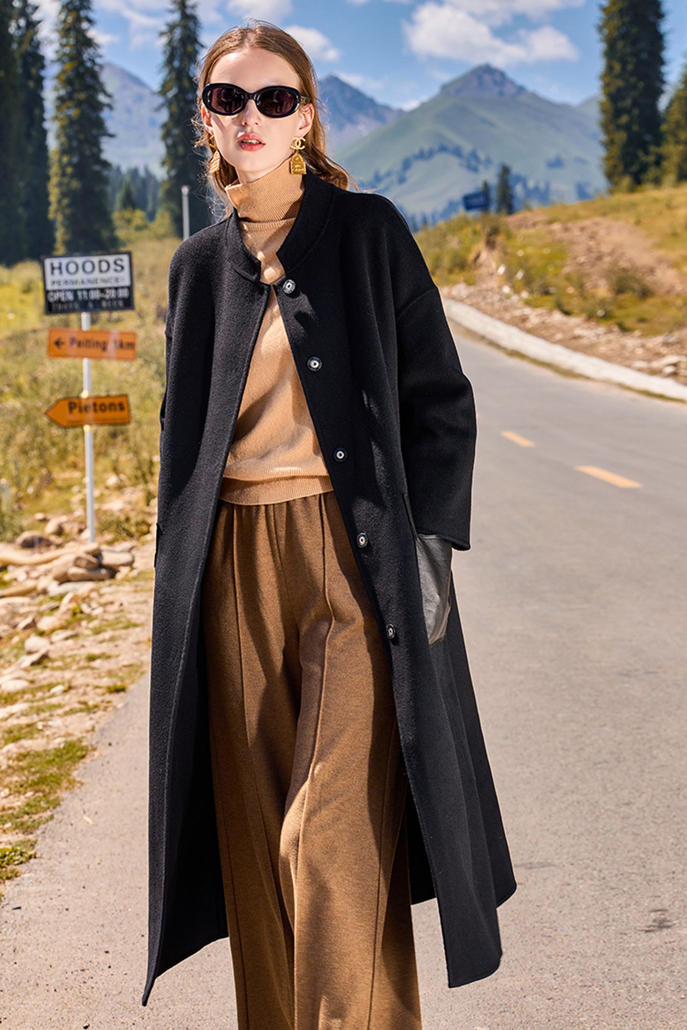KAMILAN Double-Faced Wool Mid-Length Coat (2025 Autumn-Winter New)