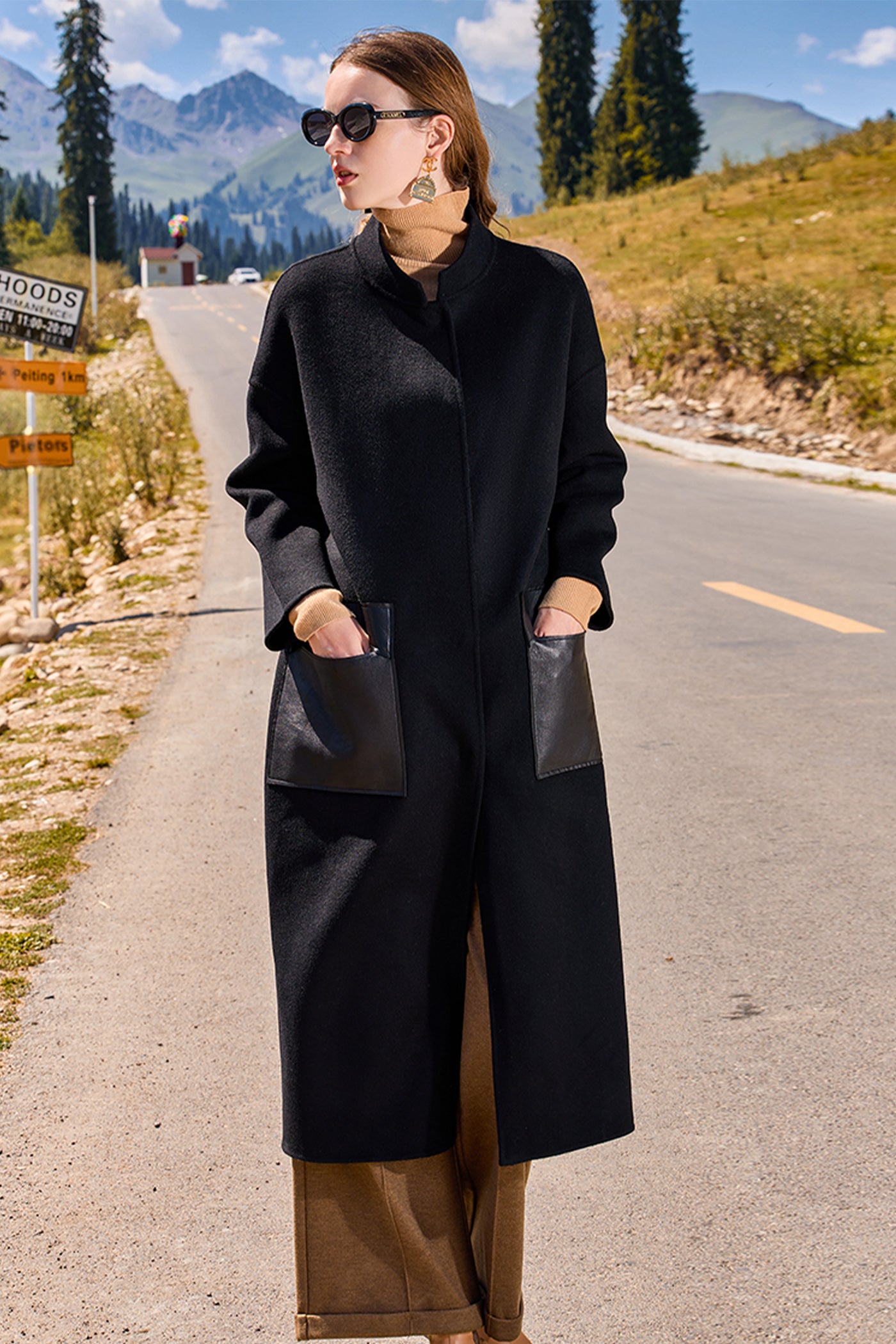 KAMILAN Double-Faced Wool Mid-Length Coat (2025 Autumn-Winter New)