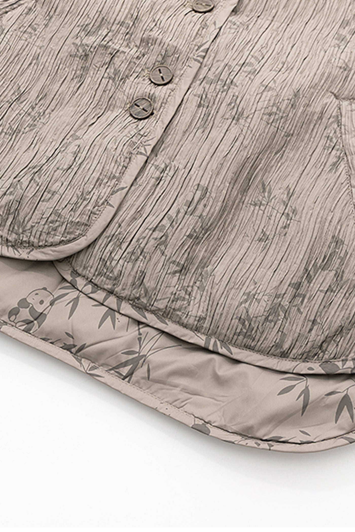 KAMILAN 2025 Winter Short Puffer Jacket for Women | Retro Pleated Floral Down Coat with White Duck Down