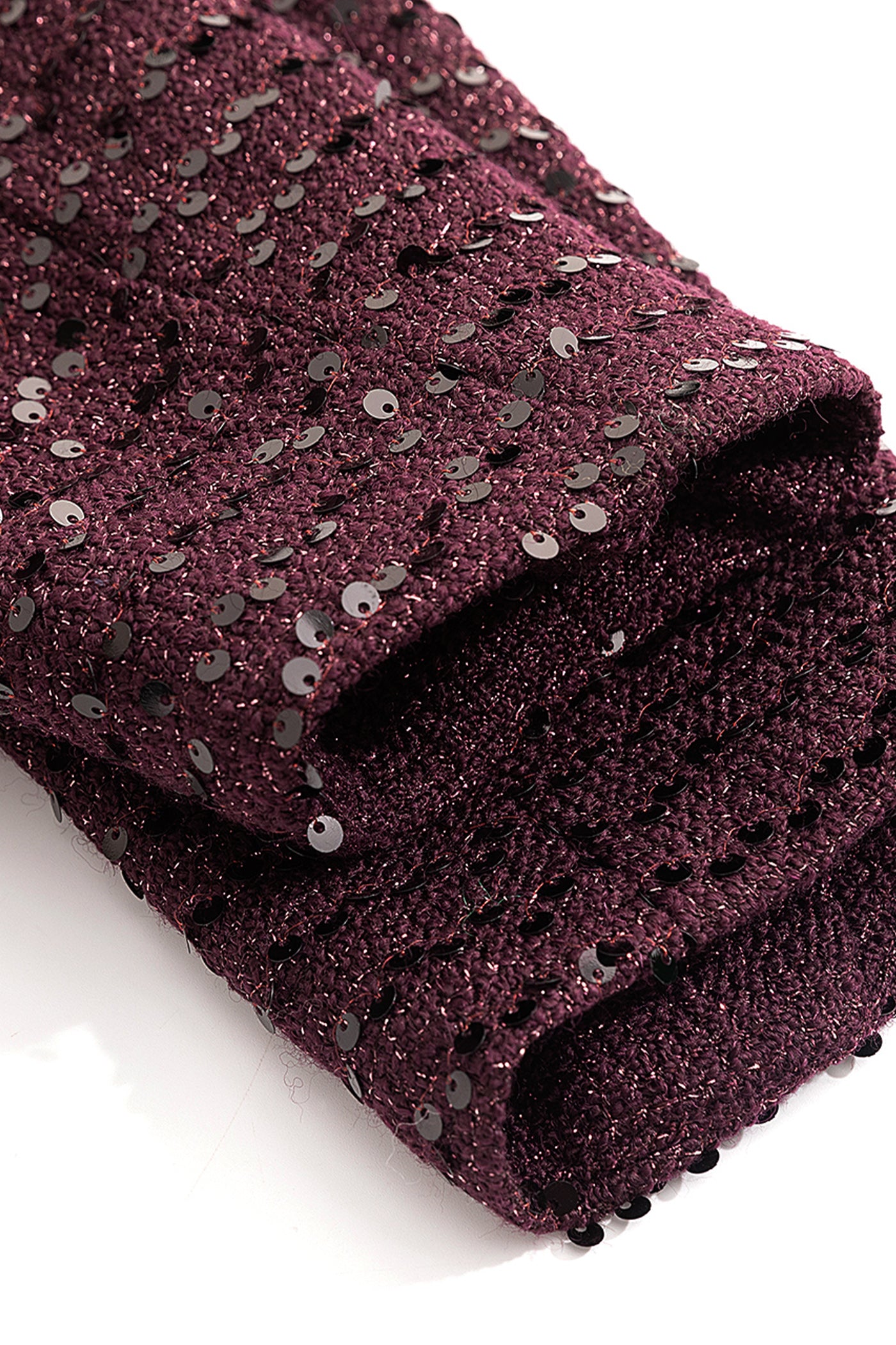 KAMILAN French Tweed-Inspired Short Jacket – 2025 Autumn New Loose Fit Sequin Detail Outerwear