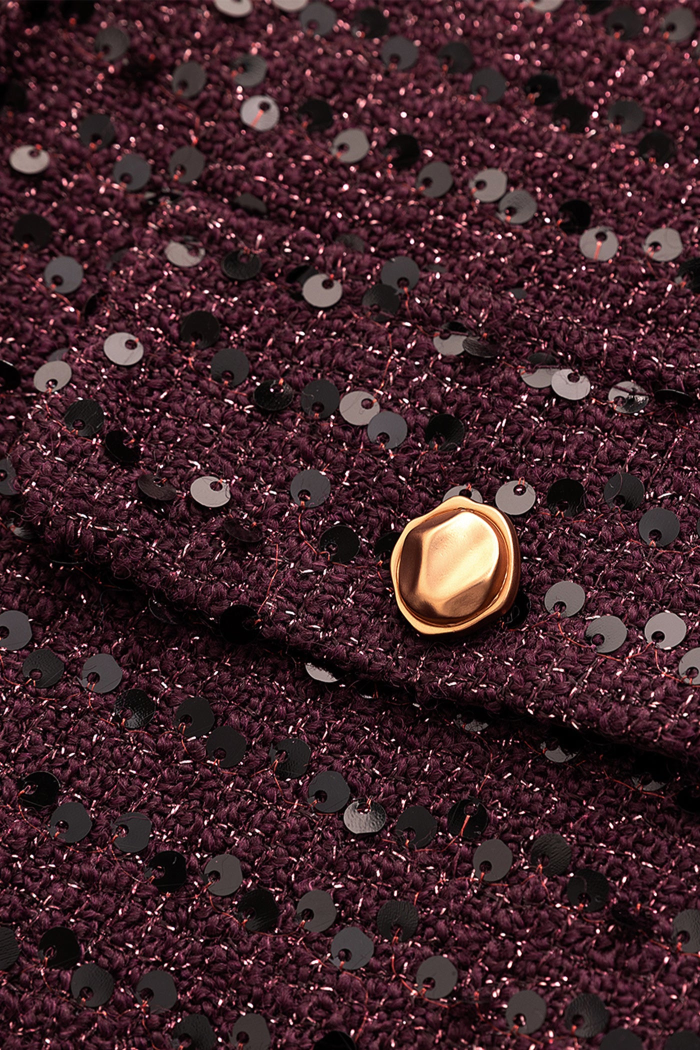 KAMILAN French Tweed-Inspired Short Jacket – 2025 Autumn New Loose Fit Sequin Detail Outerwear