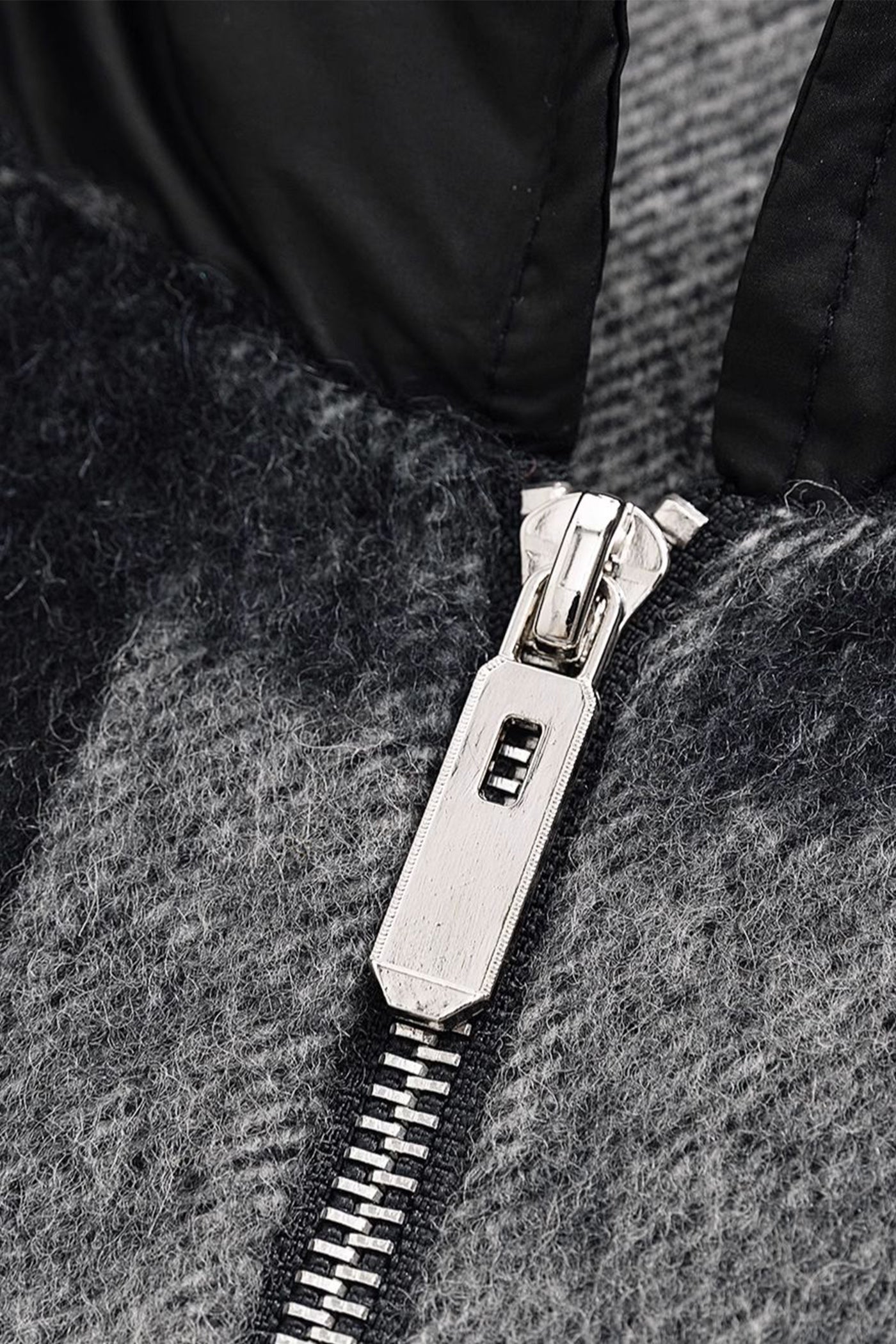 KAMILAN Short Wool Coat with Down Hood – 2025 Autumn New Double-Faced Wool Blend Jacket