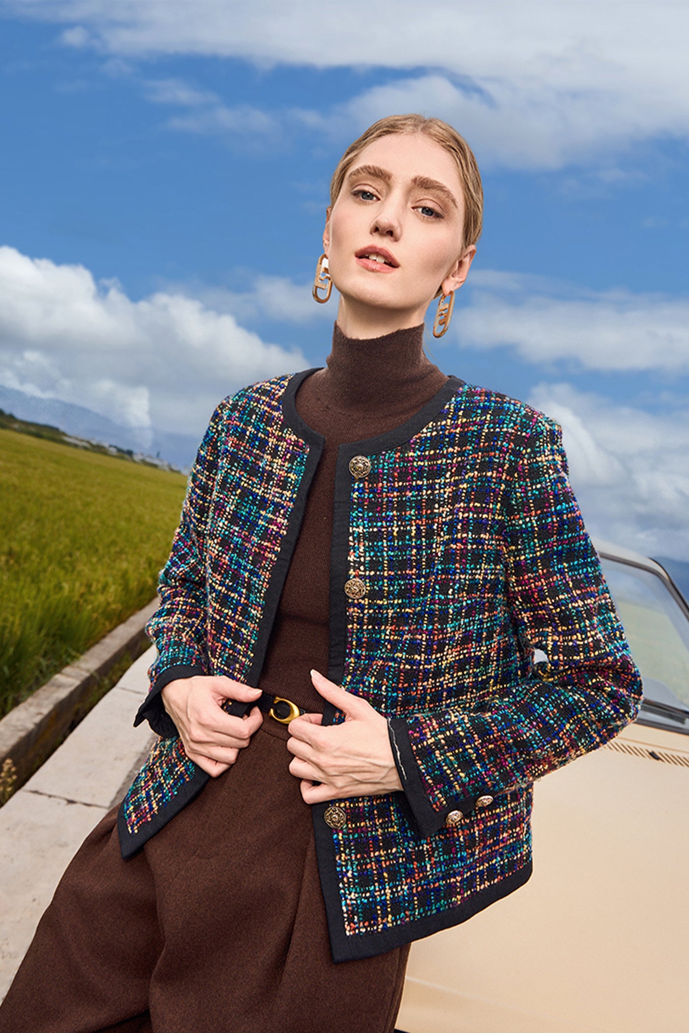 KAMILAN 2025 Autumn New Coarse Felt Coat
