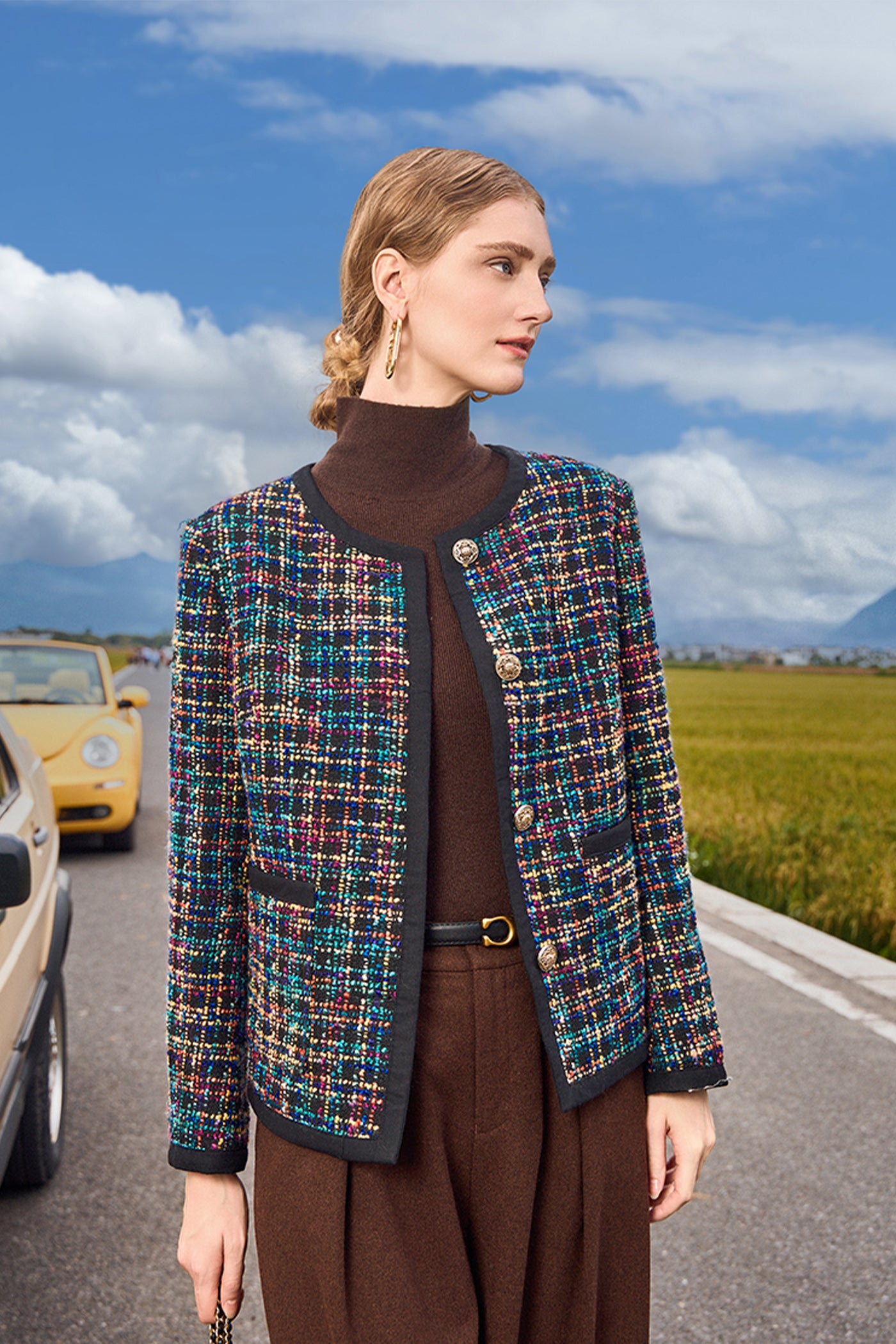 KAMILAN 2025 Autumn New Coarse Felt Coat