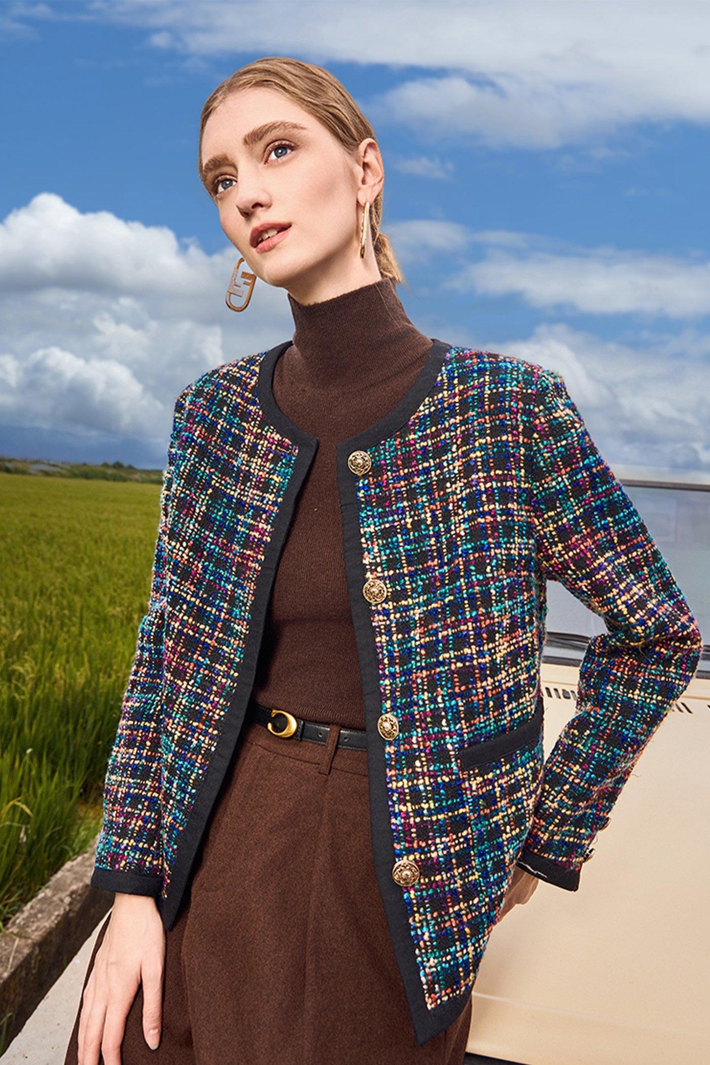 KAMILAN 2025 Autumn New Coarse Felt Coat